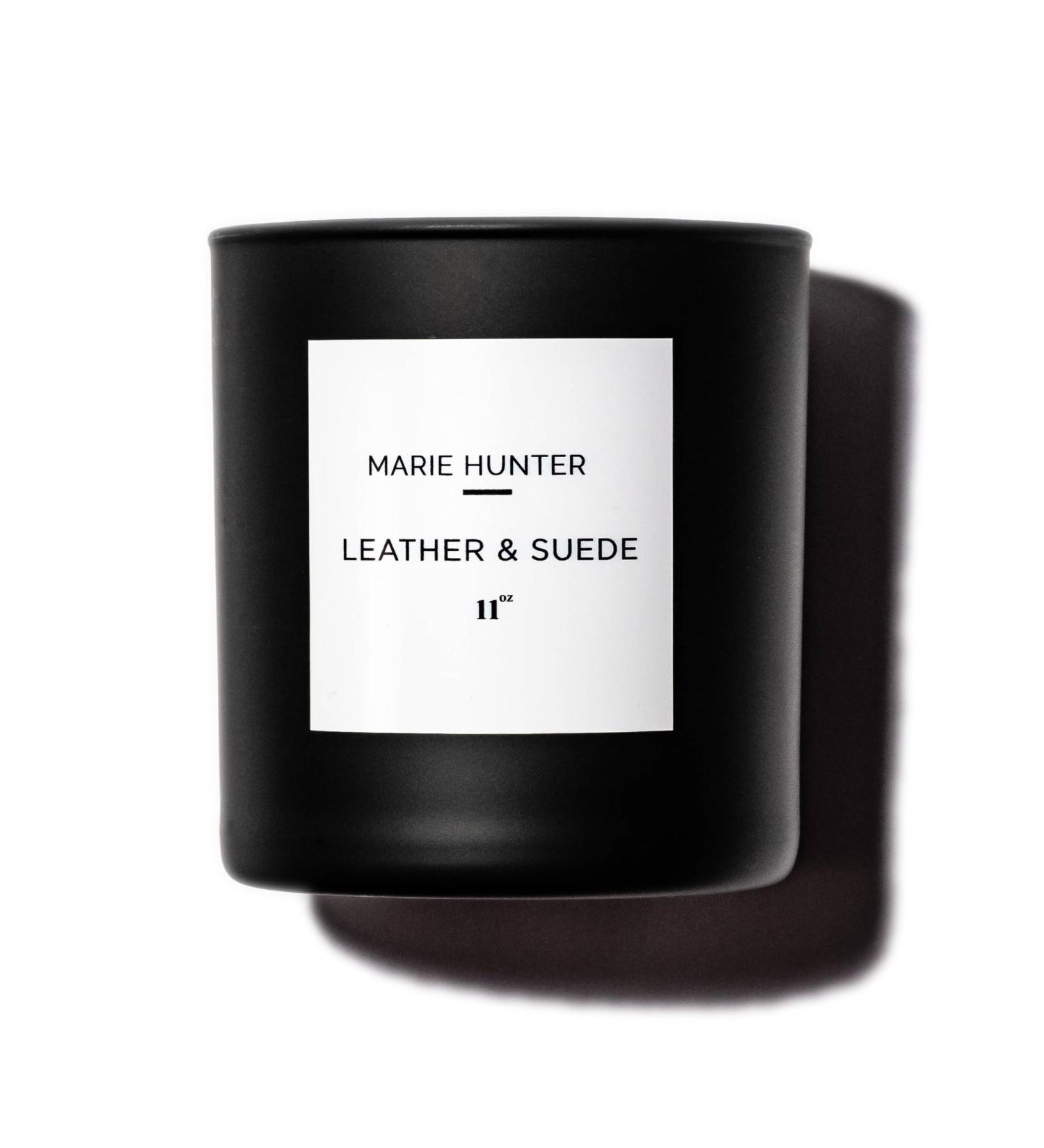 Marie Hunter Leather & Suede Candle | Luxury Soy Coconut Wax | Hand Poured Aromatic Candle | All Natural & Long Lasting - Buy Online on GoSupps.com