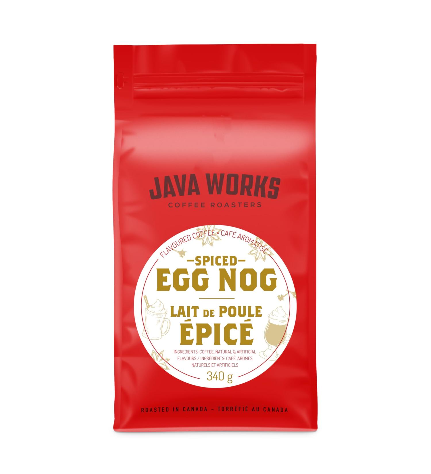 Java Works Coffee - Spiced Egg Nog Flavoured Coffee 340 Grams Spiced egg nog 340 g (Pack of 1) - Buy Online on GoSupps.com