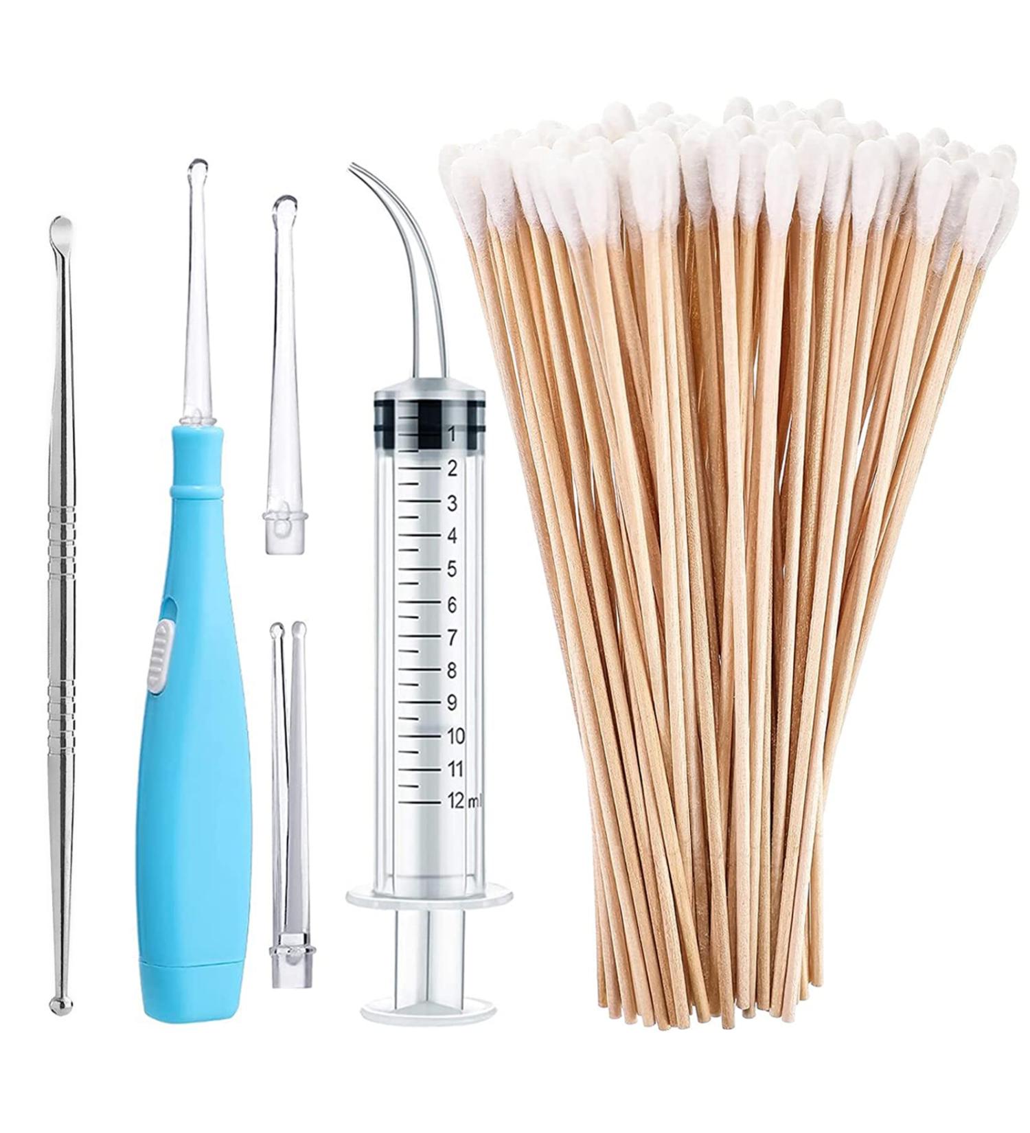 Tonsil Stone Removal Set LED Remover Stainless Steel Tool Curved Syringe & 100 Swabs for Bad Breath Relief Shop Internationally - Buy Online on GoSupps.com