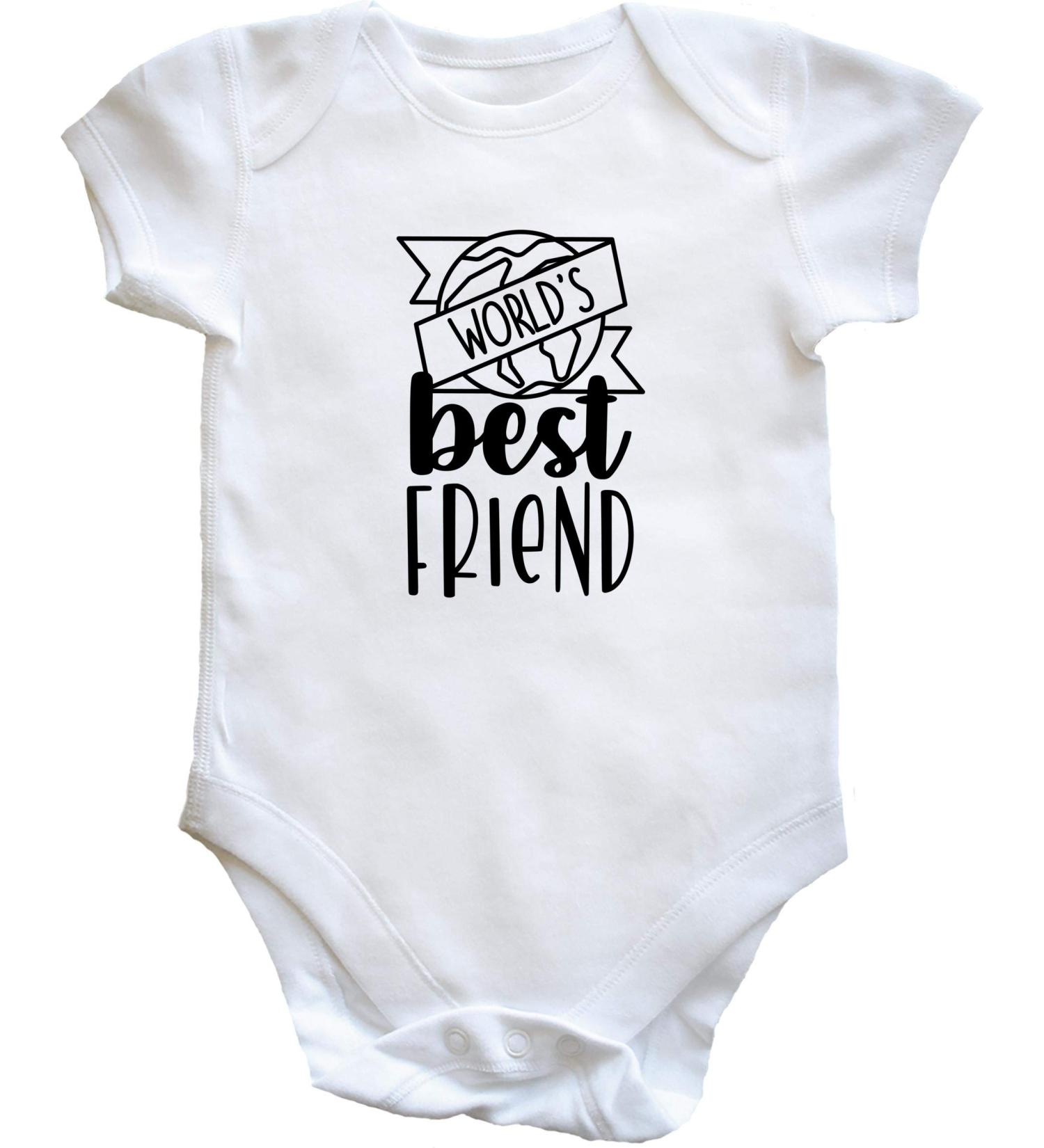 Hippowarehouse World's Best Friend baby vest bodysuit (short sleeve) boys girls