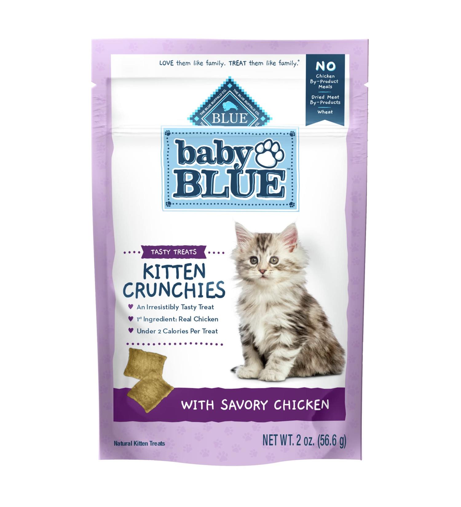 Blue Buffalo Baby Blue Crunchies Natural Savory Chicken Kitten Treats - 2oz Pack - Buy Online on GoSupps.com