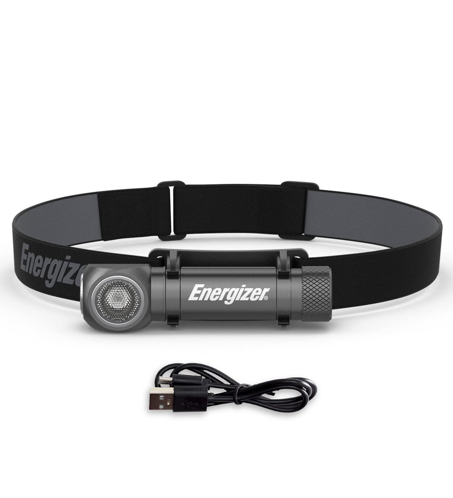ENERGIZER Rechargeable X1000 LED Headlamp - 1000 Lumen Turbo Mode, IPX4 Water Resistant, USB Cable Included - Gray Steel - Buy Online on GoSupps.com
