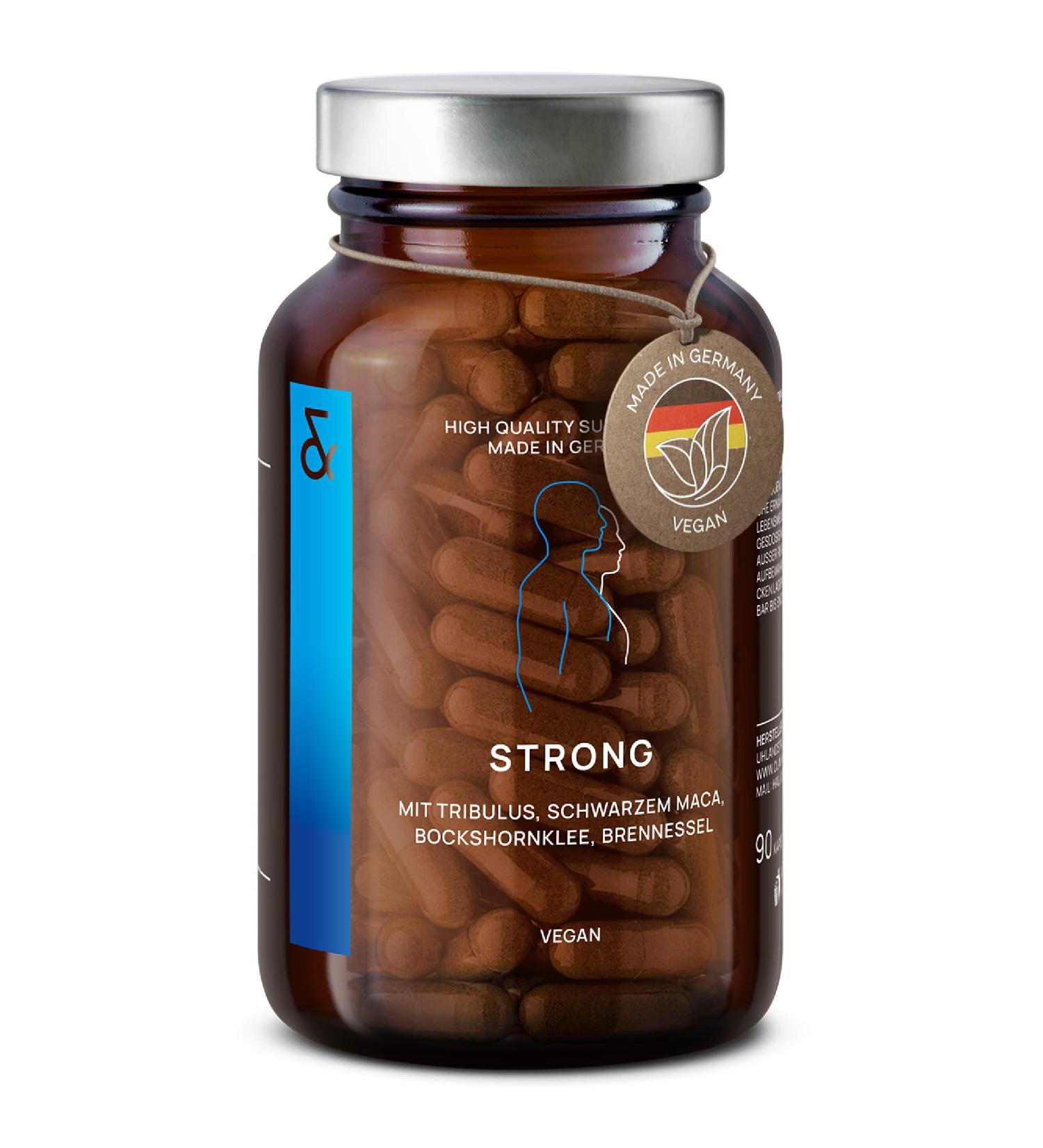 Buy N 32 Strong Black Maca Capsules - High Dose with Tribulus Terrestris Cordyceps Black Garlic Ginseng Zinc & Selenium | 90 Capsules | International Shipping - Buy Online on GoSupps.com