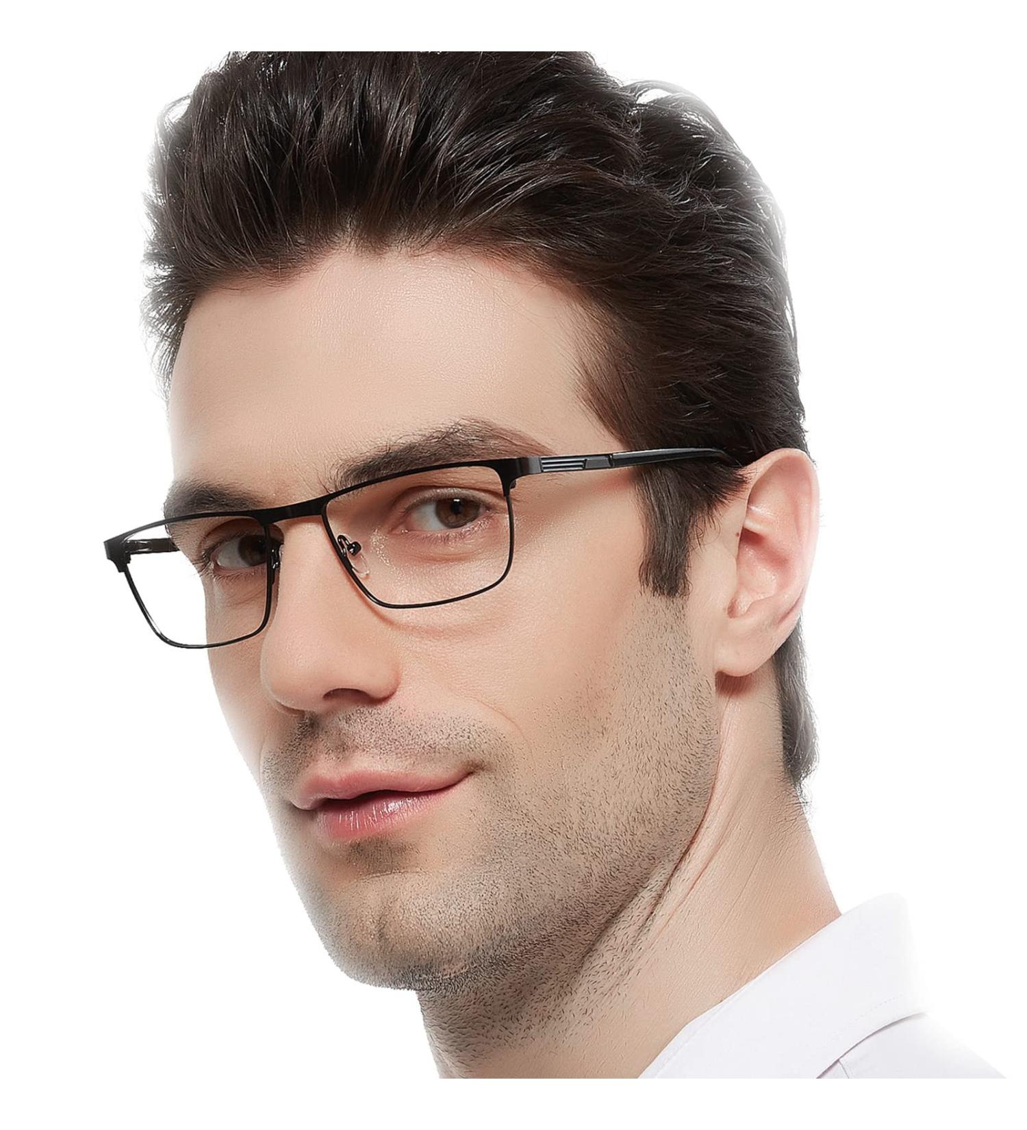 MARE AZZURO Designer Reading Glasses for Men - Stylish Metal Readers 1.0 to 3.5 - Black 2.0x - Buy Online on GoSupps.com