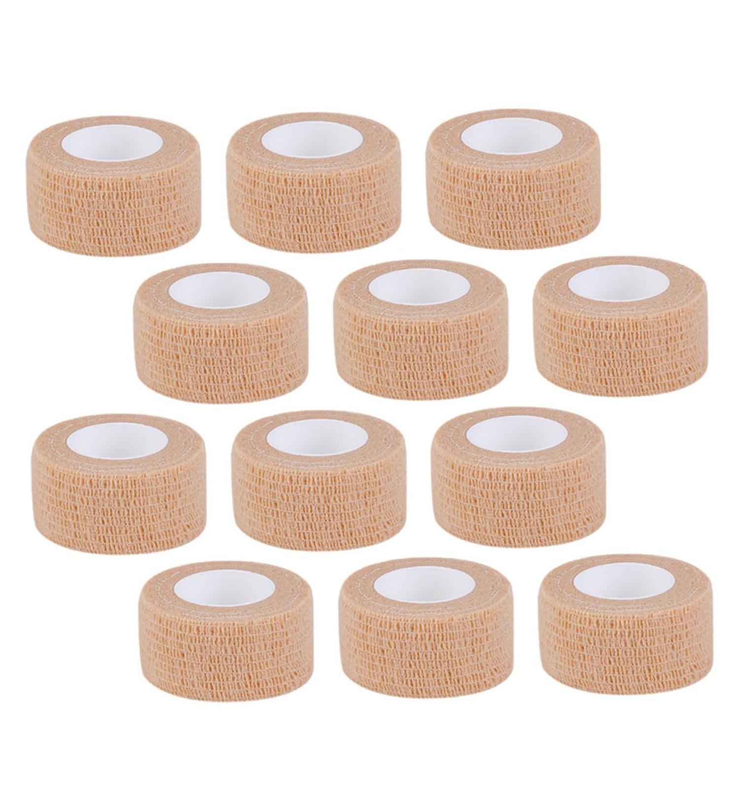 Buy POPETPOP 12 Rolls Sports Tape - Elastic Bandage Wrap Stretchy Athletic Tape Light Brown - International Shipping Available - Buy Online on GoSupps.com