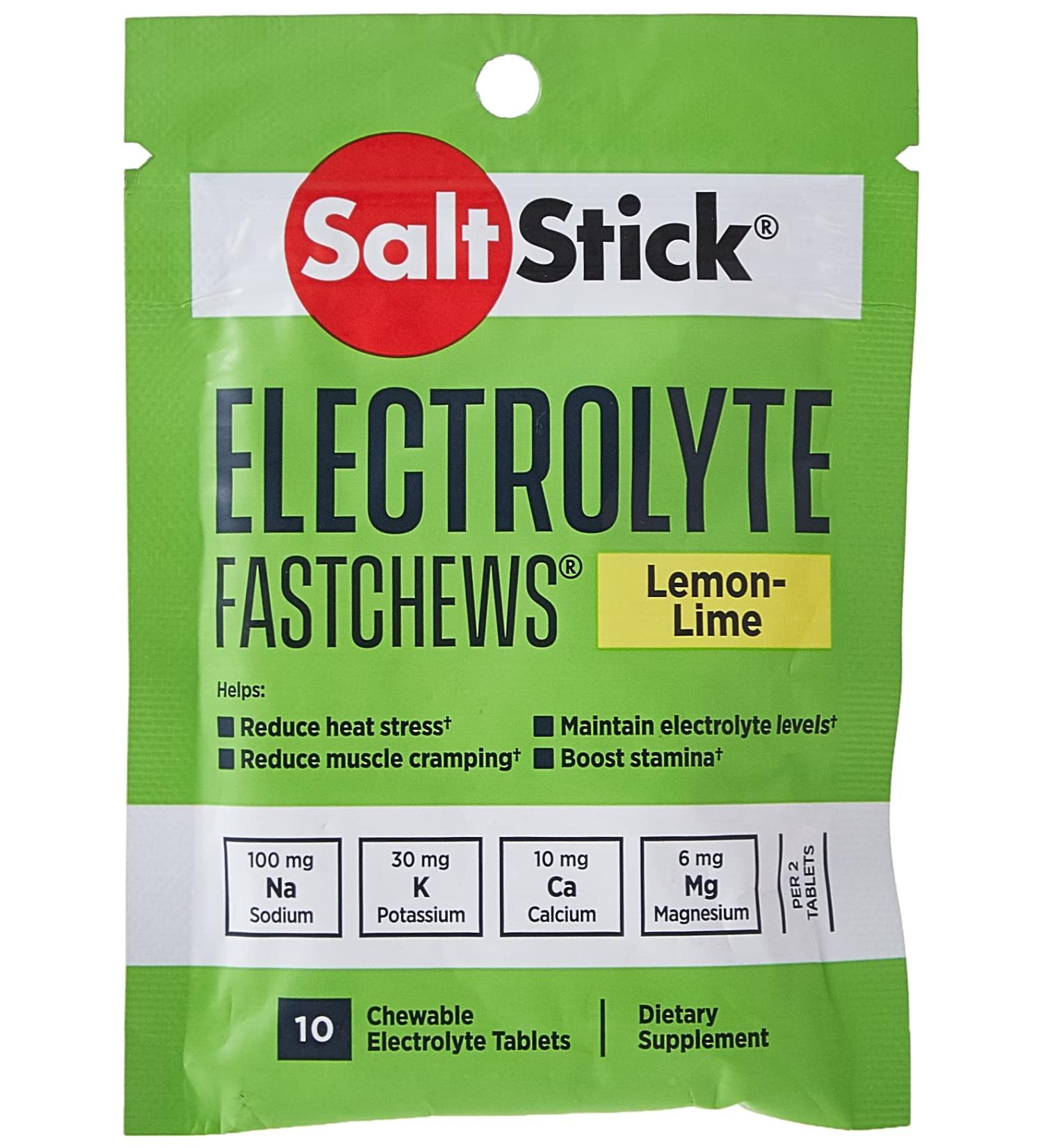 Salt Stick Fastchews Chewable Tablets with Lemon Flavor 10-pc - Lemon - Buy Online on GoSupps.com