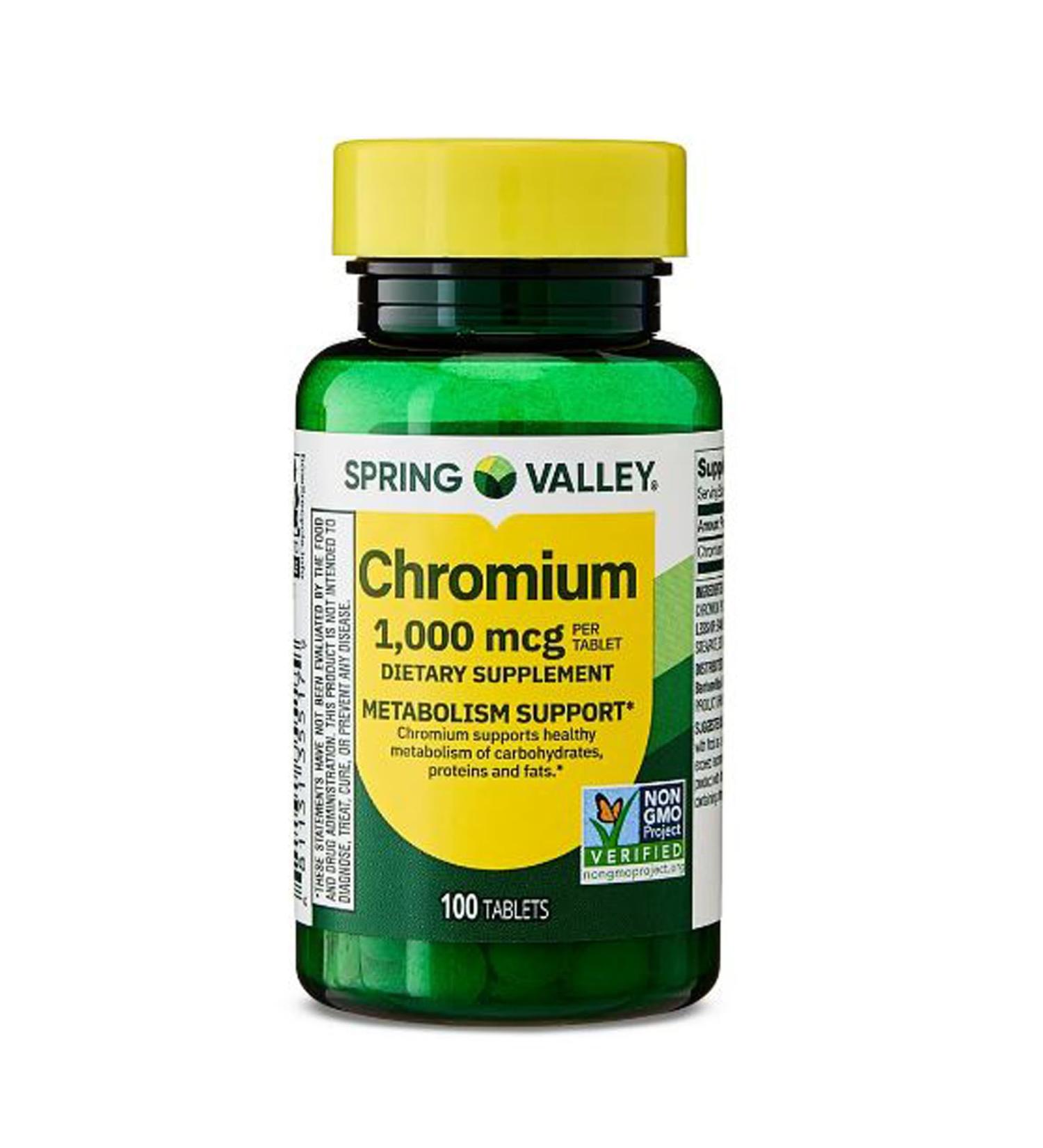 4 TOP CARE Chromium Metabolism Support Dietary Supplement Tablets 1 000 mcg 100 Count - Buy Online on GoSupps.com