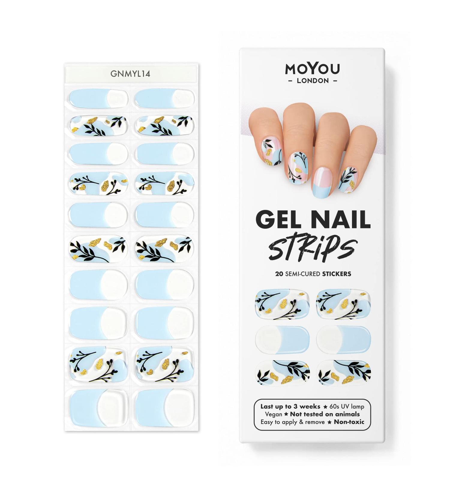 Moyou London Gel Nail Strips - 20 Pc. Gel Wraps with UV Lamp Offer | Palm Springs - Buy Online on GoSupps.com