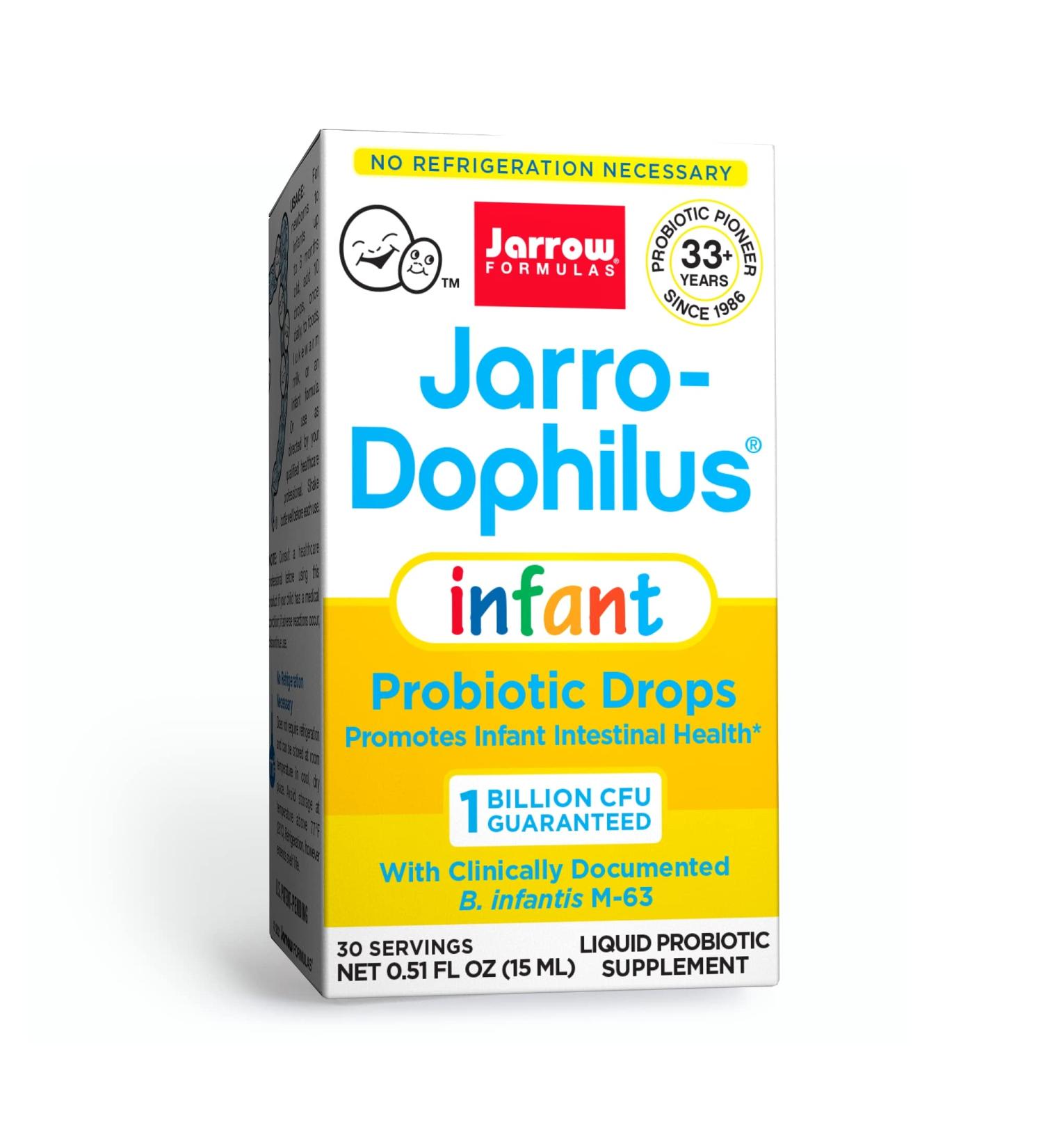 Jarrow Formulas Jarro-Dophilus Infant Probiotic Drops 0.51 fl oz - Best Baby Probiotic - Buy Online on GoSupps.com