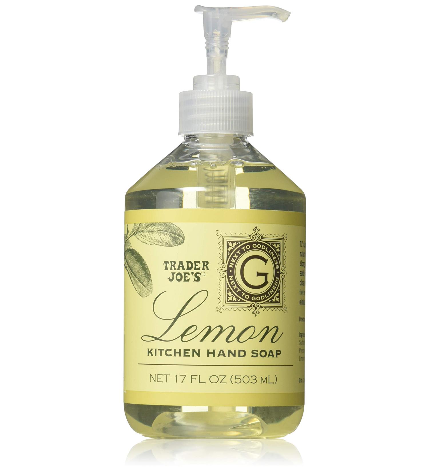 Trader Joe's Next to Godliness Lemon Kitchen Hand Soap - International Shipping Available - Buy Online on GoSupps.com