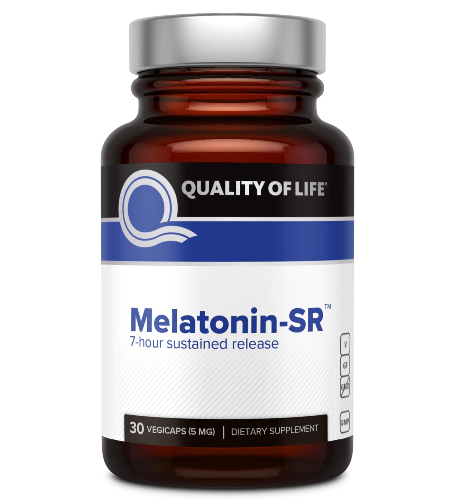 Premium Melatonin Sleep Support Supplement Helps Support Relaxation and Sleep 5mg of MicroActive Melatonin per Capsule Melatonin-SR 30 Vegicaps