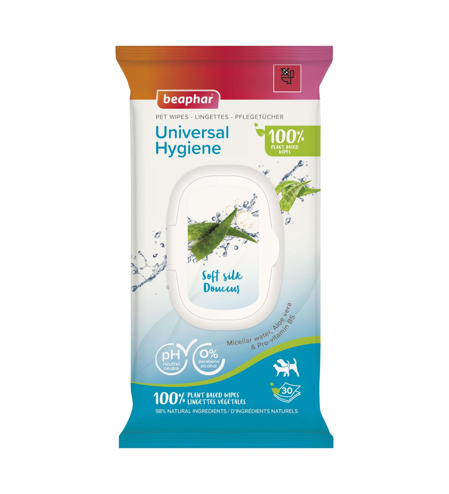 Beaphar Universal Hygiene Wipes for Dogs & Cats - 30 Pack | International Shipping Available - Buy Online on GoSupps.com
