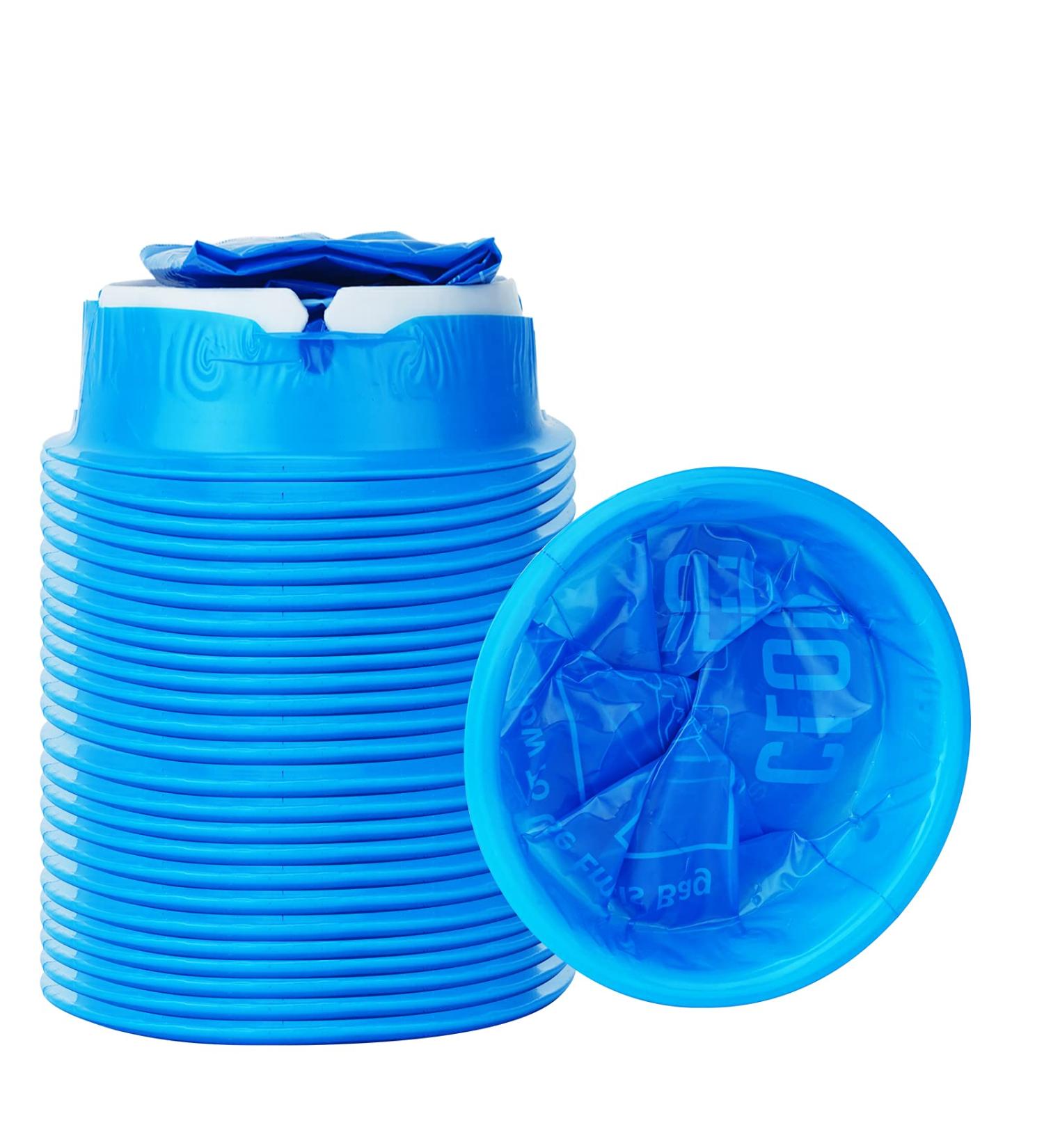 24 Pack Blue Emesis Bags - 1000ml Disposable Vomit Bags for Morning Sickness - Portable Nausea Bags for Pregnant Women - Leak Resistant Design - Ideal for Car and Travel - Buy Online on GoSupps.com
