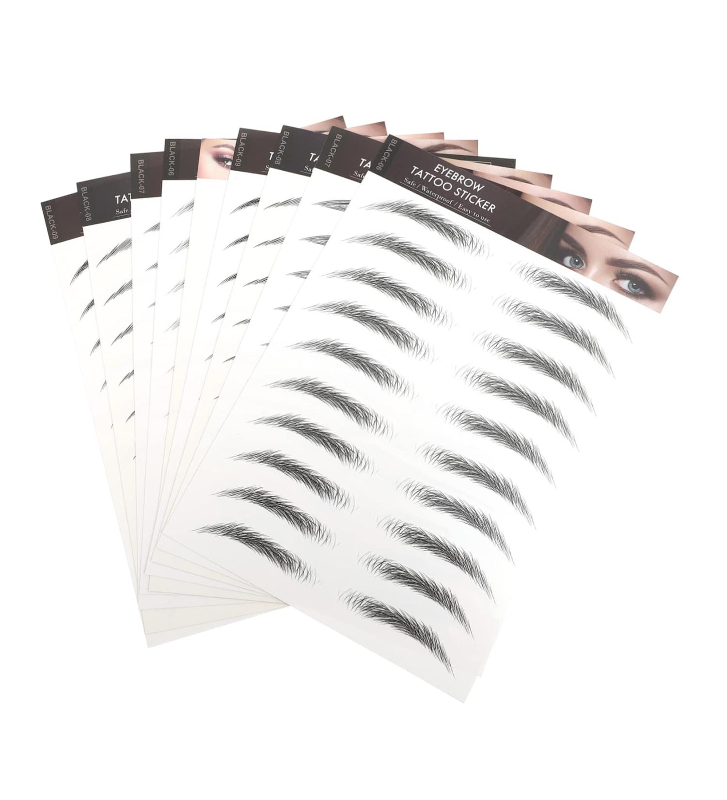 NOLITOY 30 Pcs Imitation Eco Eyebrow Sticker Eyebrow Lines Beauty Stickers 6d 21.5X14.5cmx3pcs Blackx3pcs - Buy Online on GoSupps.com