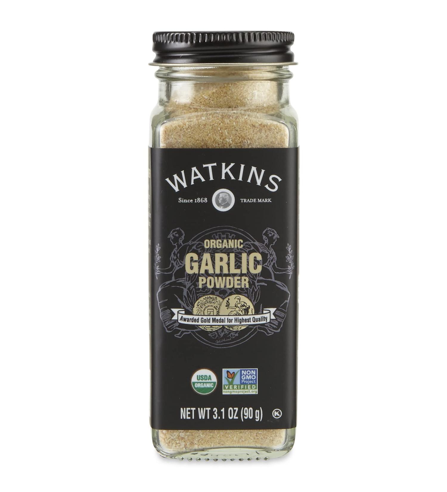 Watkins Gourmet Organic Spice Jar, Garlic Powder, 3.1 Ounce 3.1 Ounce (Pack of 1)