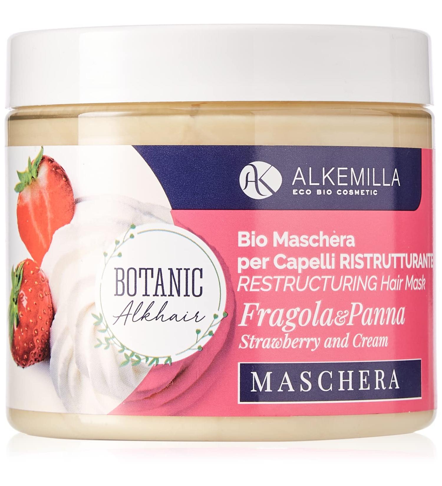 Alkemilla Strawberry Repair Hair Mask 200ml - Eco-Friendly Deep Conditioning Treatment for Damaged Hair - Buy Online on GoSupps.com