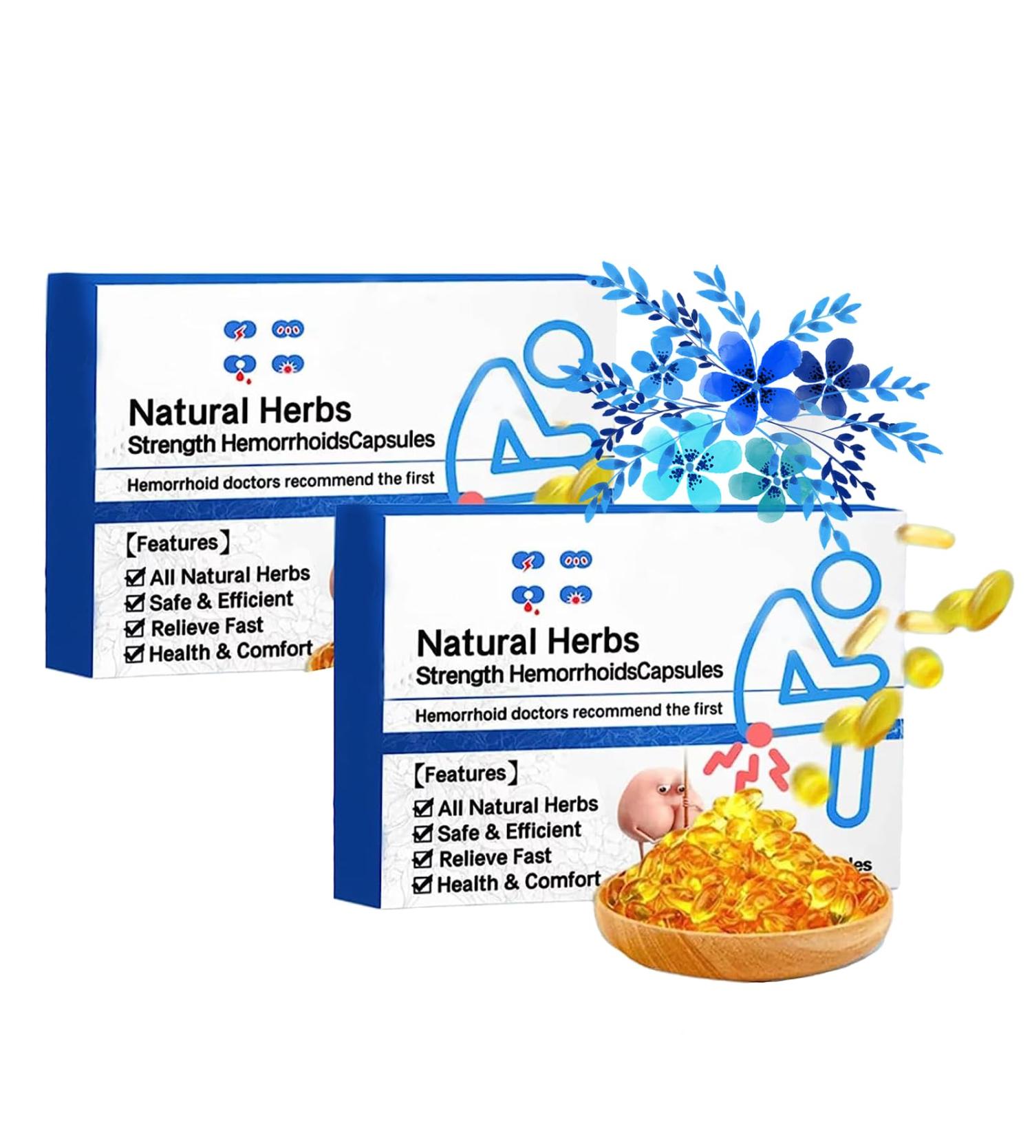 AXOIN Heca Herbal Hemorrhoid Capsules - Natural Treatment for Men & Women (2 Boxes) - Buy Online on GoSupps.com