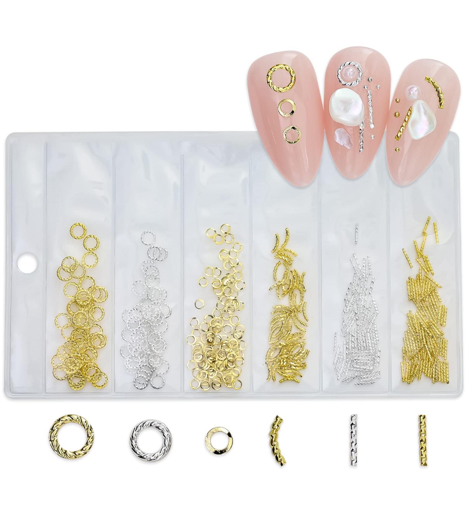 FEIlei 3D Nail Charms Heart Nail Art Studs Nail Jewelry for DIY Crafts Nail Art Decor - Buy Online on GoSupps.com