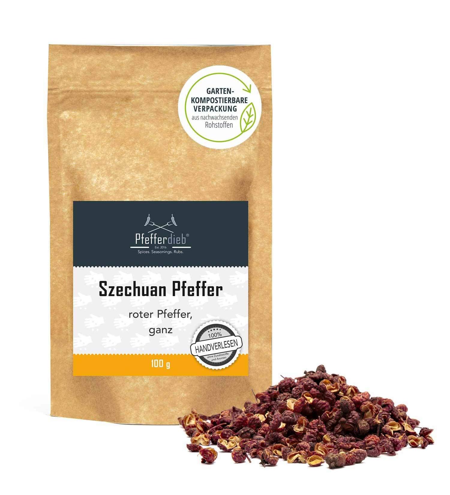 Original red Sichuan pepper Sichuan pepper whole hand-picked 100g - Pfefferdieb