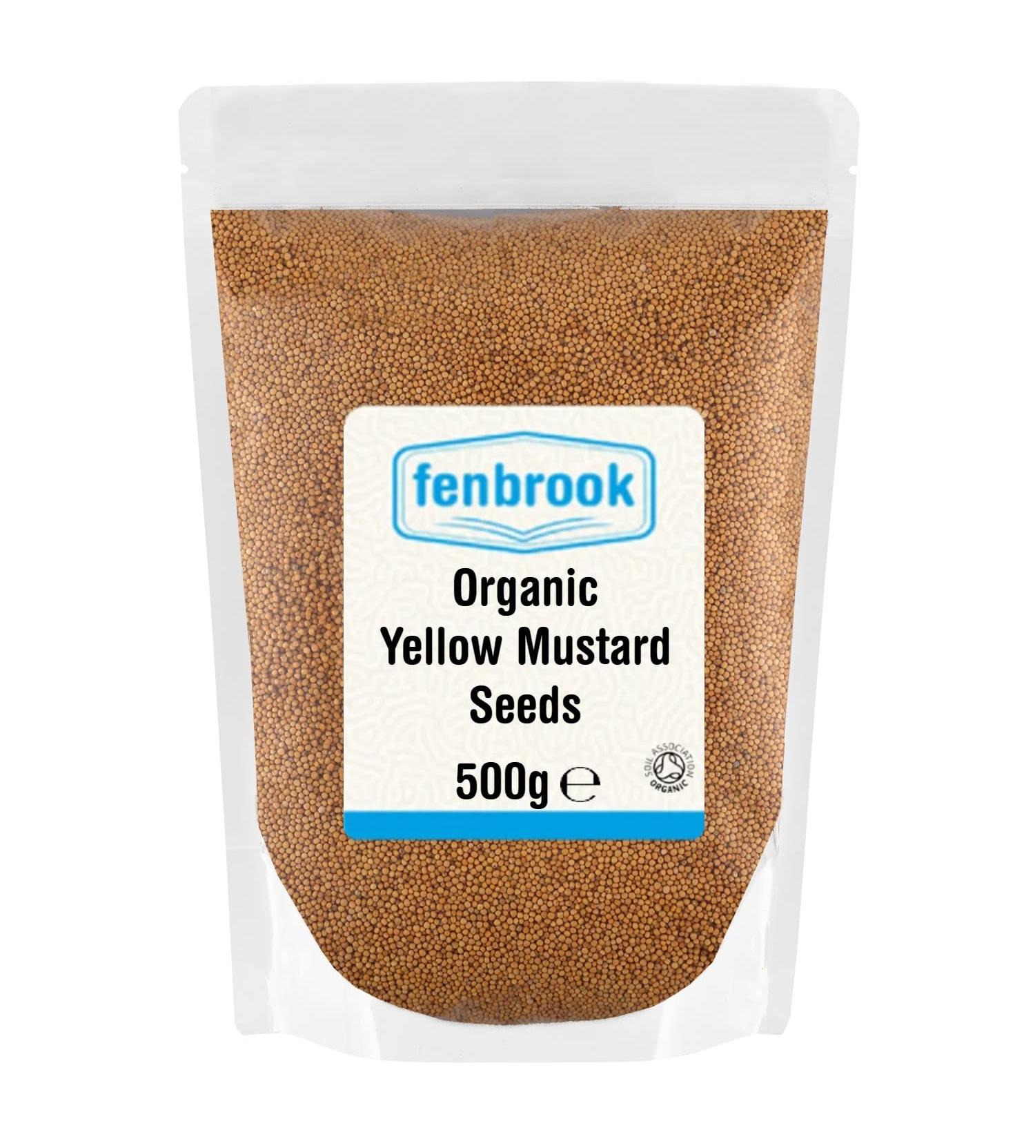 Organic Yellow Mustard Seeds 500g | Certified Organic by Fenbrook Organic - Buy Online on GoSupps.com