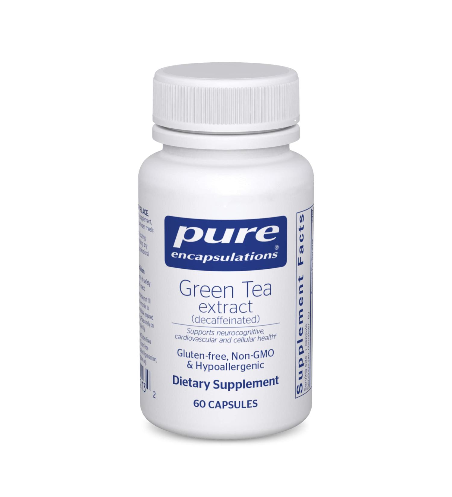 Pure Encapsulations Green Tea Extract (Decaffeinated) | 60 Capsules | Antioxidant Support | Hypoallergenic | 60 Count - Buy Online on GoSupps.com