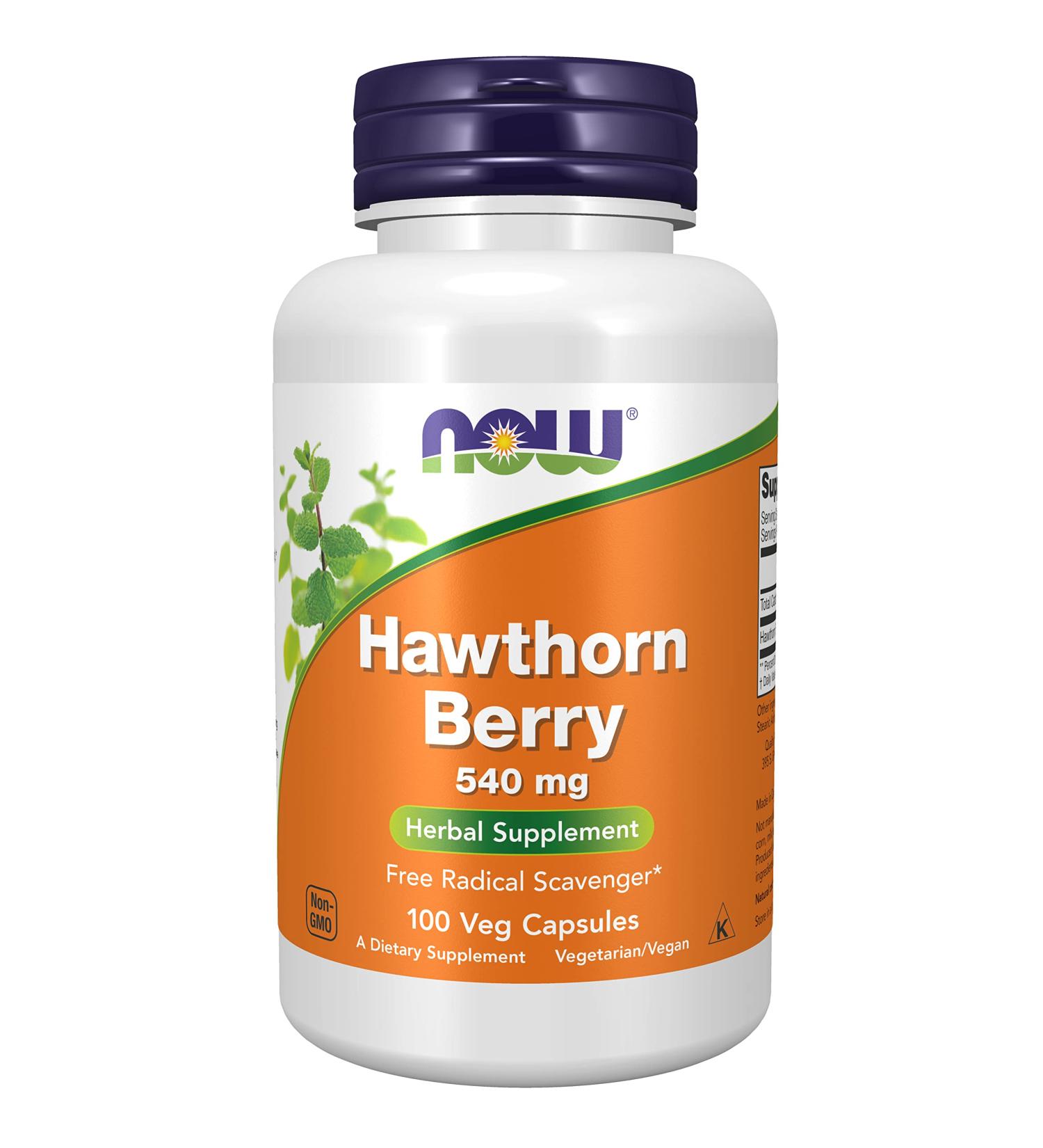Now Foods Hawthorn Berry 540 mg - 100 Capsules | Heart Health Support - Buy Online on GoSupps.com