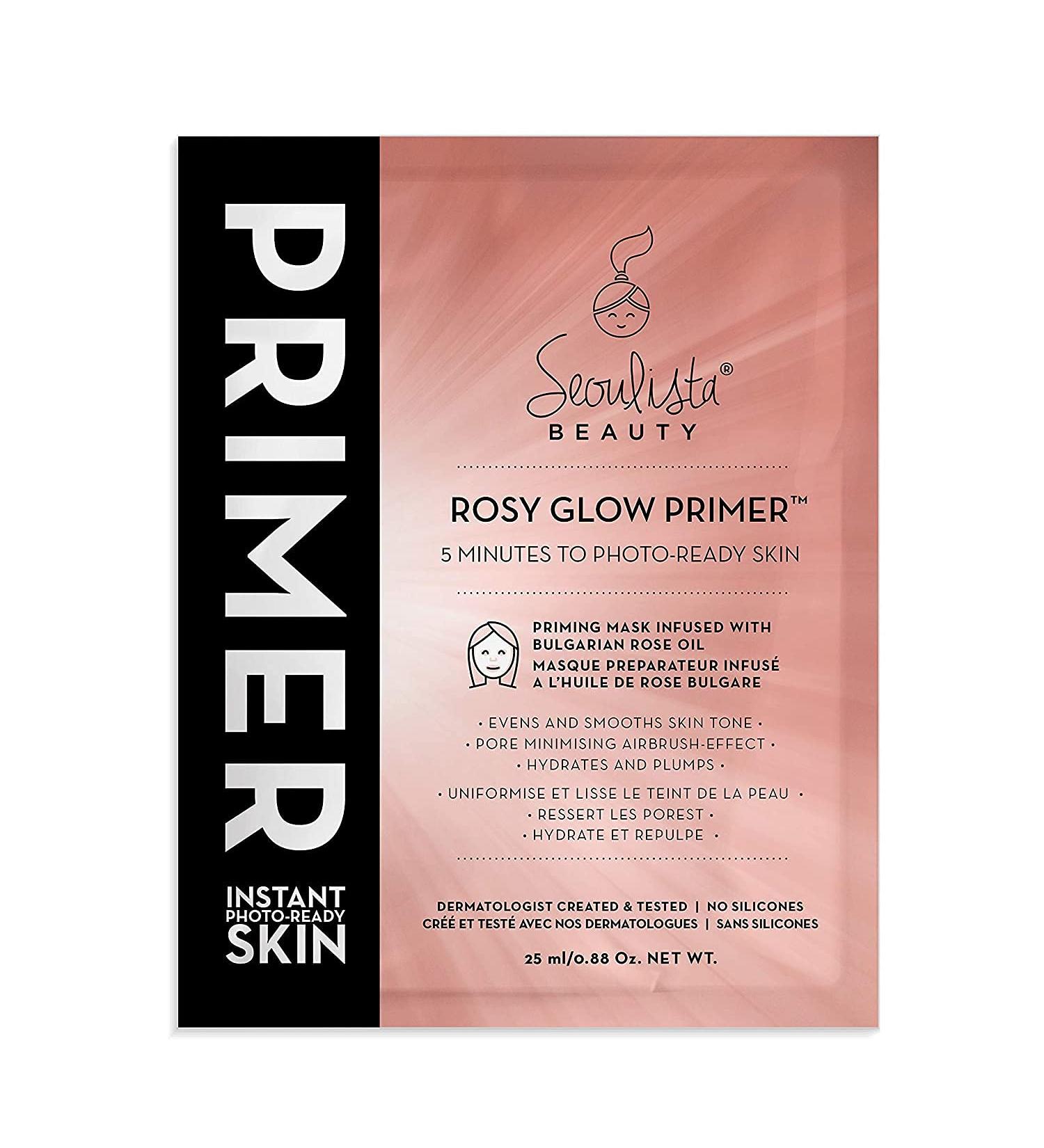 Rosy Glow Primer 25ml | Korean Dermatologist-Created Face Mask | Hydrating Makeup Priming Mask with Bulgarian Rose Oil - Soothe & Plump Dry Skin - Buy Online on GoSupps.com