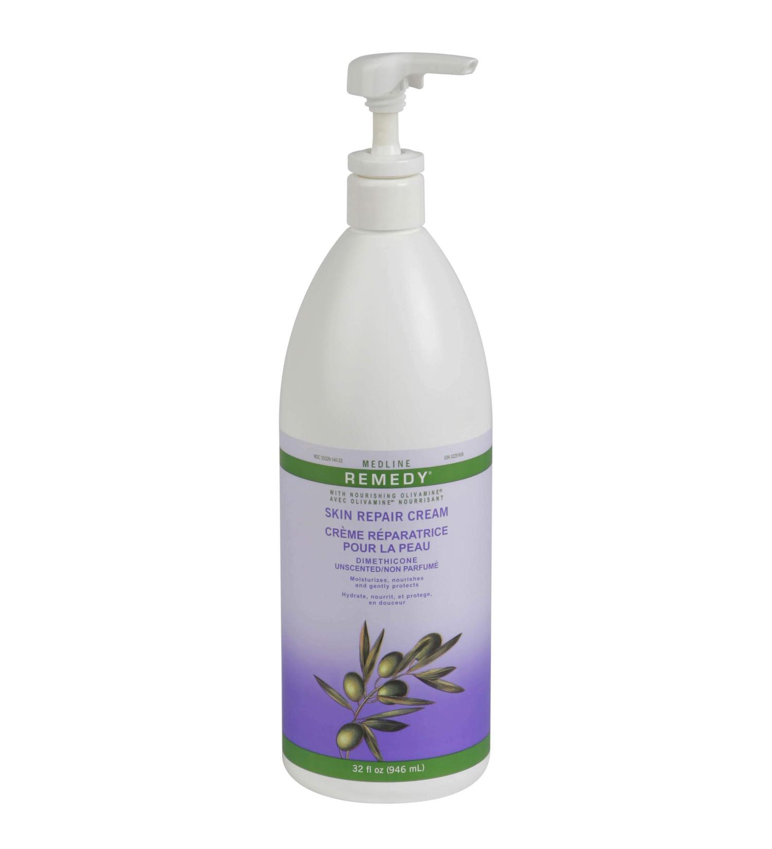 Medline Remedy Unscented Olivamine Skin Repair Cream & Body Lotion - 32 fl oz | Ideal for All Skin Types International Shipping Available - Buy Online on GoSupps.com