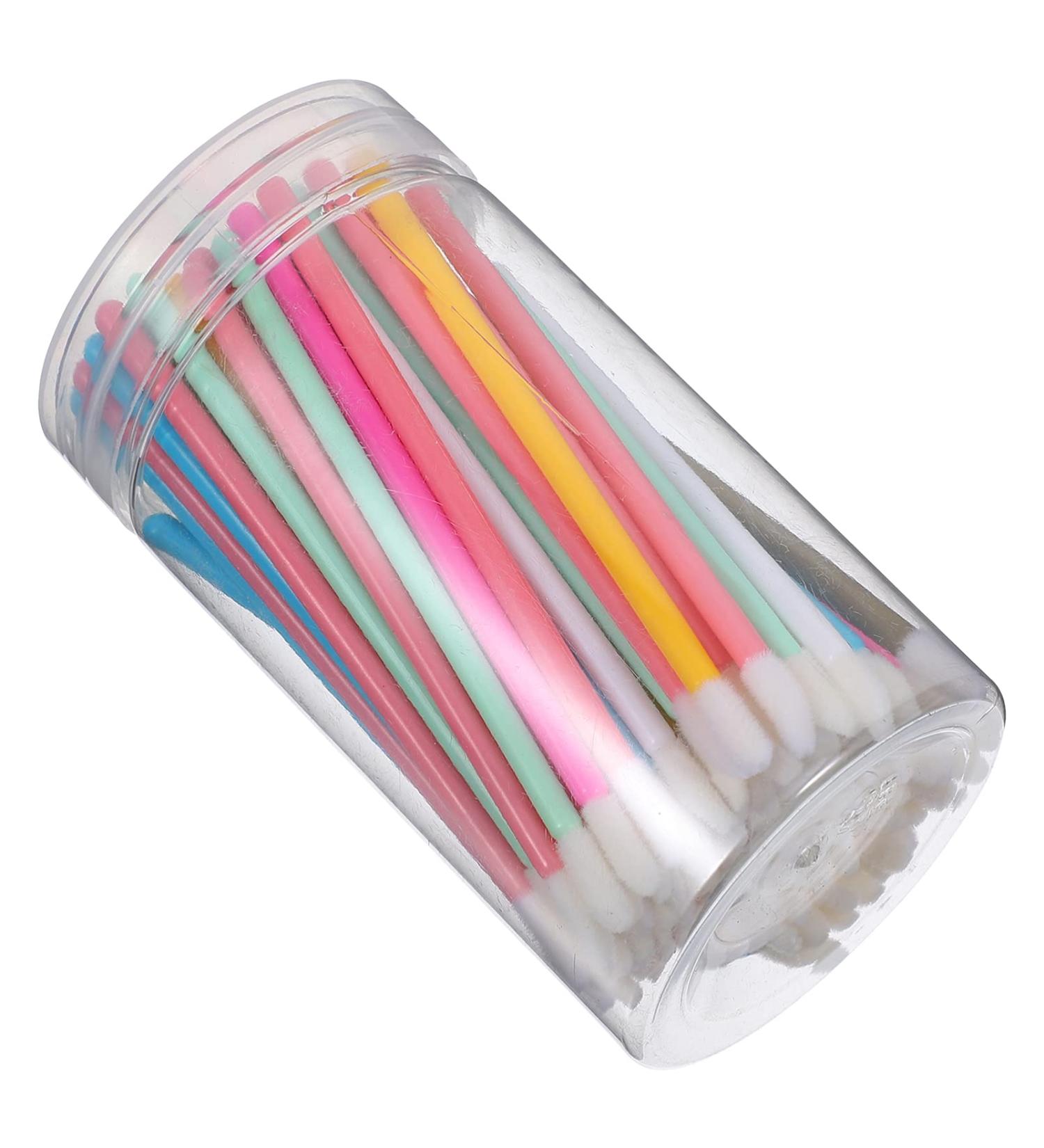 Buy 100pcs Colorful Bucket Lip Brushes - Makeup Applicators & Beauty Tools for Lip Gloss | International Shipping - Buy Online on GoSupps.com