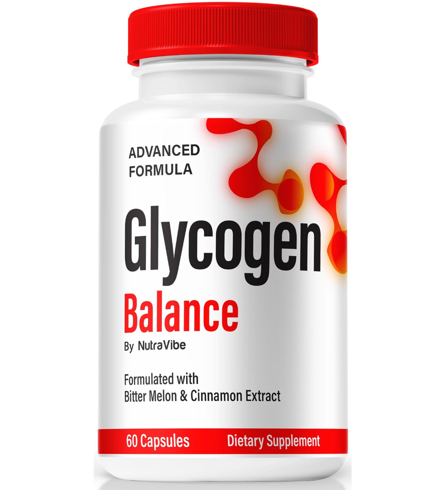 NutraVibe Glycogen Blood Balance Pills GlycogenBalance Capsule Advanced Formula All-Natural Ingredients to Support Overall Well-Being Premium Glycogen-Balance Pastillas Review (60 Capsules) - Buy Online on GoSupps.com