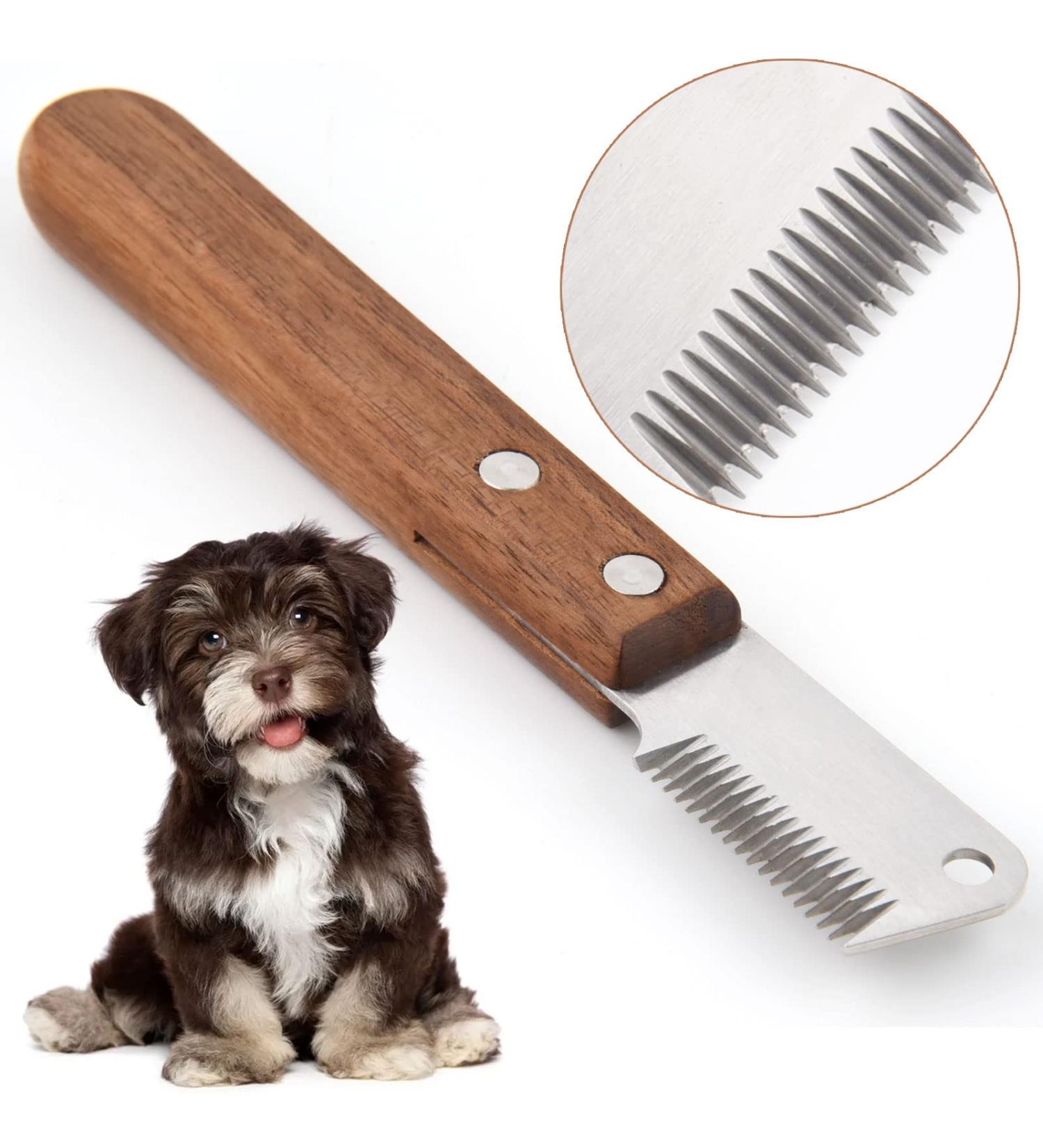 Onebarleycorn Left-Handed Trimmet Knife for Dogs - Ideal Underwool Care for Terriers & Dachshunds - Buy Online on GoSupps.com