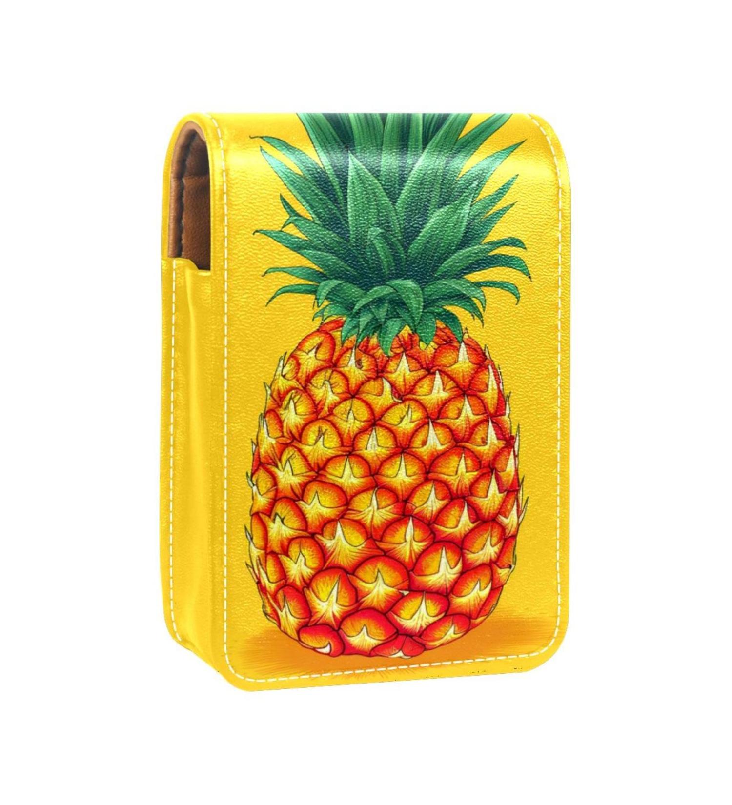 Buy Tropical Summer Theme Leather Lipstick Case & Organizer with Mirror | Mini Lip Gloss Holder Bag - Buy Online on GoSupps.com