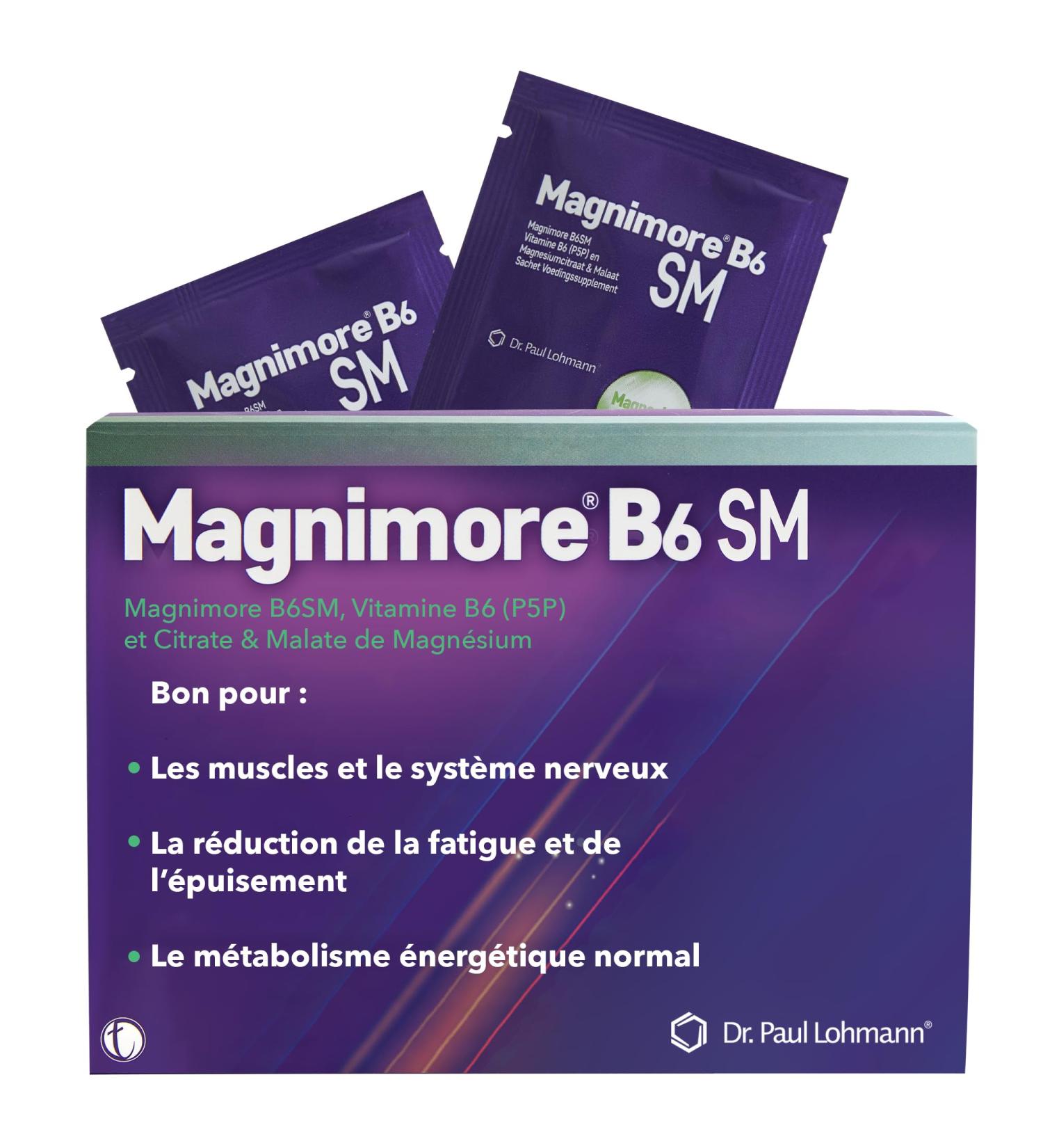  Magnimore B6 SM - Magnesium Citrate Malate with Active Vitamin B6 (P5P) - For Energy Muscle Recovery Nervous Health & Vitality - 30 Sachets - Buy Online on GoSupps.com