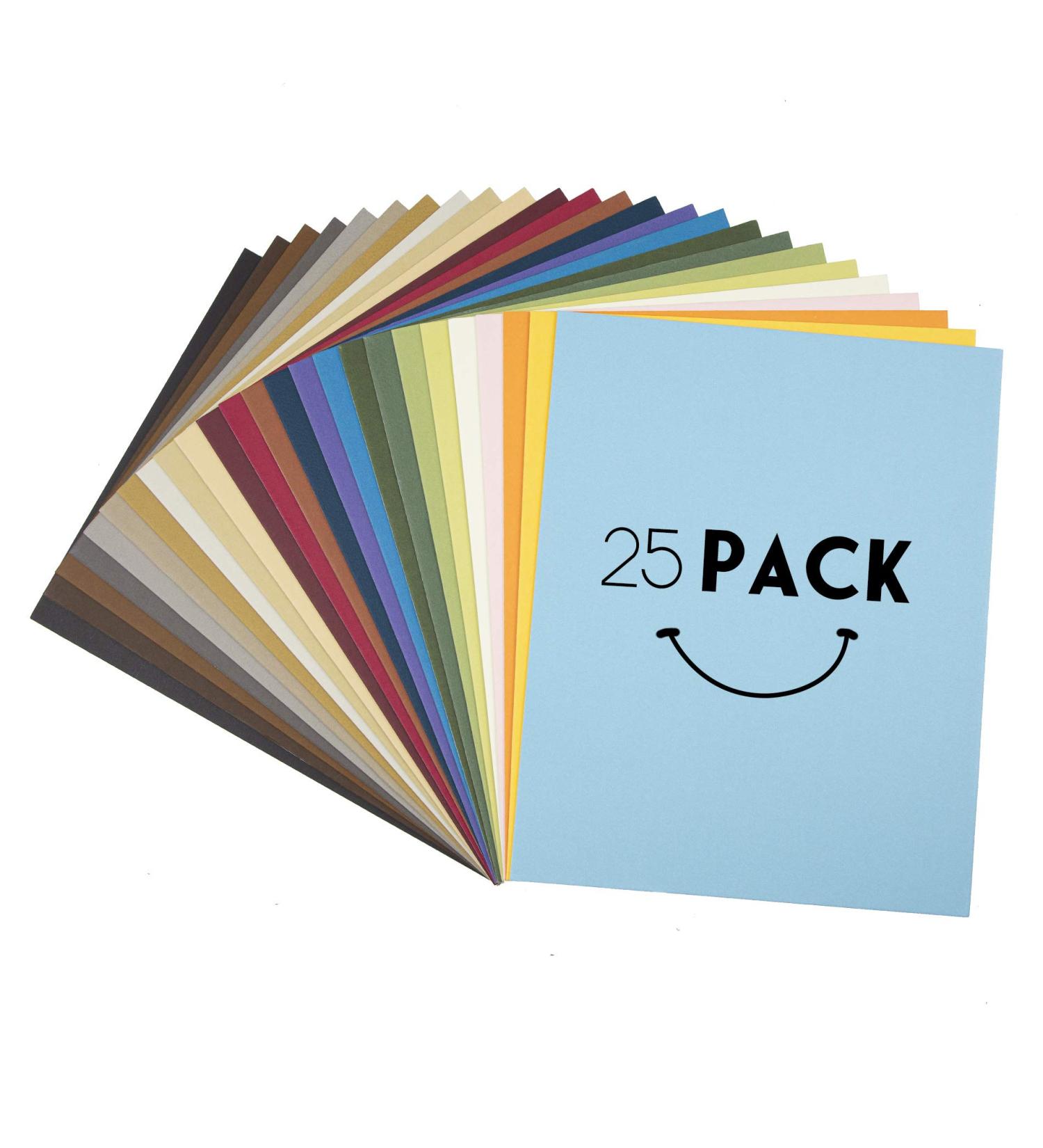 Pack of 25 8x10 Multicolor Uncut Mat Boards for Photos Frames - Acid-Free White-Core by Golden State Art - Buy Online on GoSupps.com