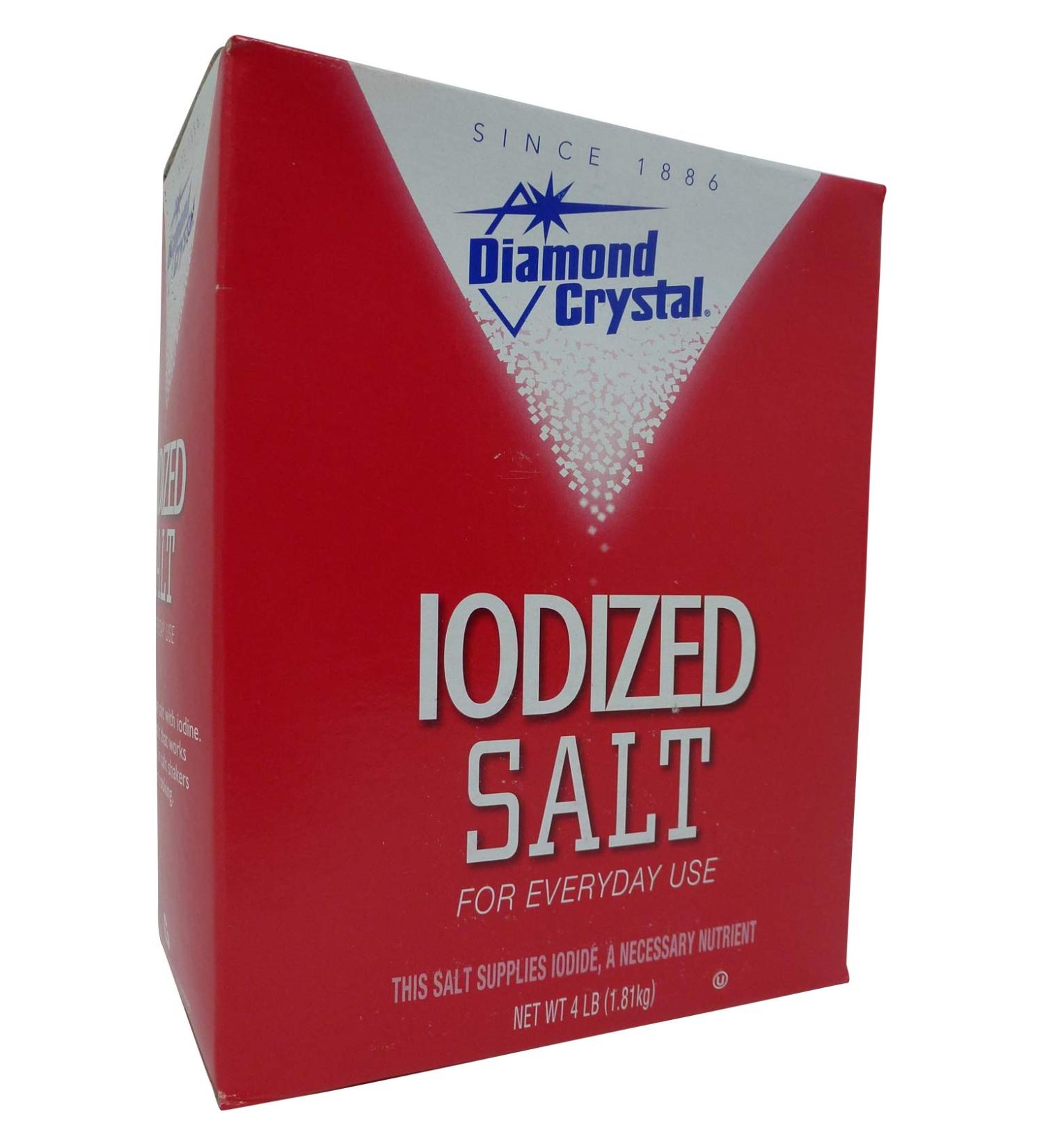 Diamond Crystal Table Iodized Salt, 4 Pound