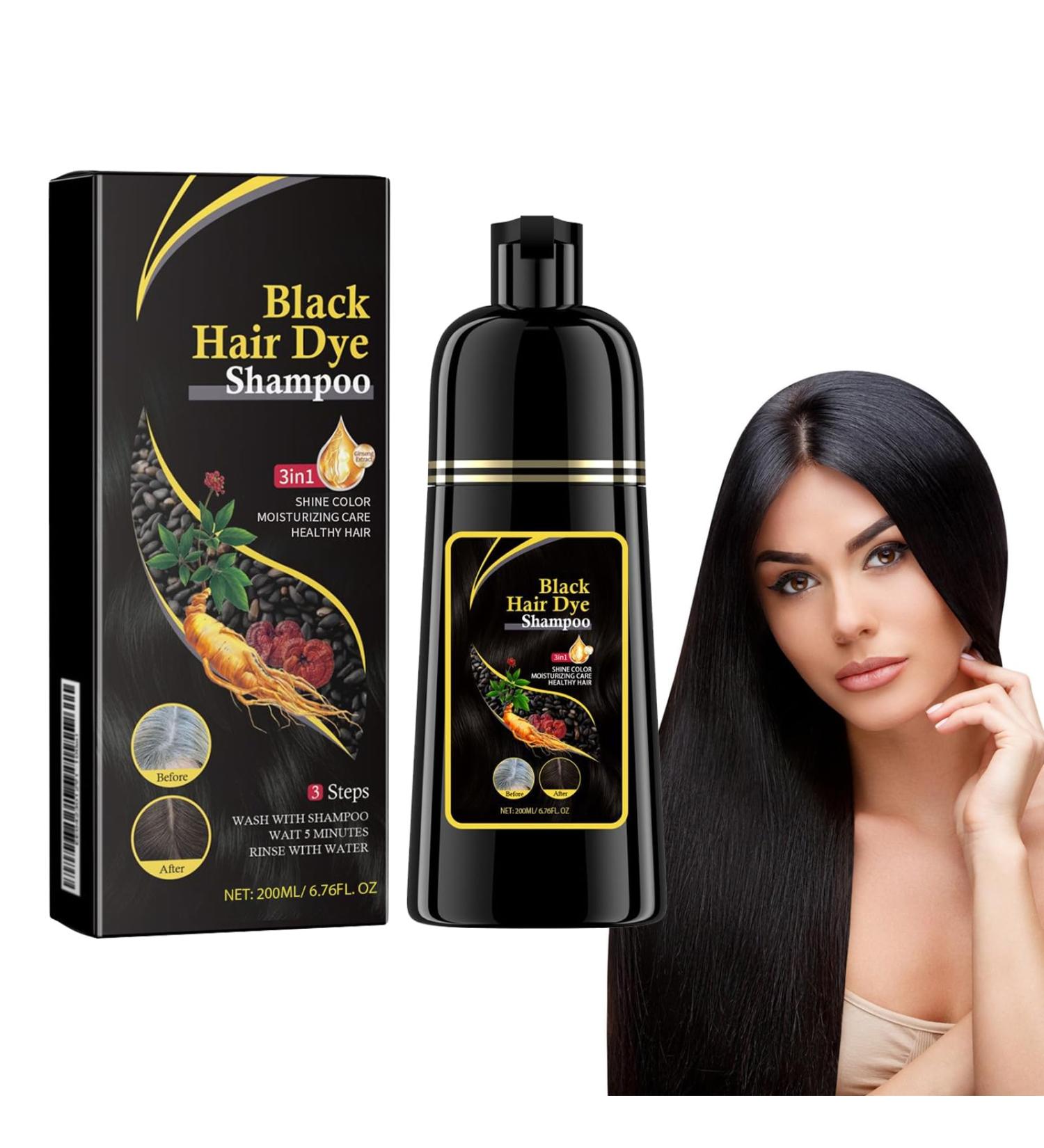  Dyceittdia Hair Dye Shampoo 200ml Natural Shampoo for Black Hair 3-in-1 Coloring Shampoo Hair Moisturizing Shampoo Cleansing and Repairing Shampoo Black hair2 - Buy Online on GoSupps.com
