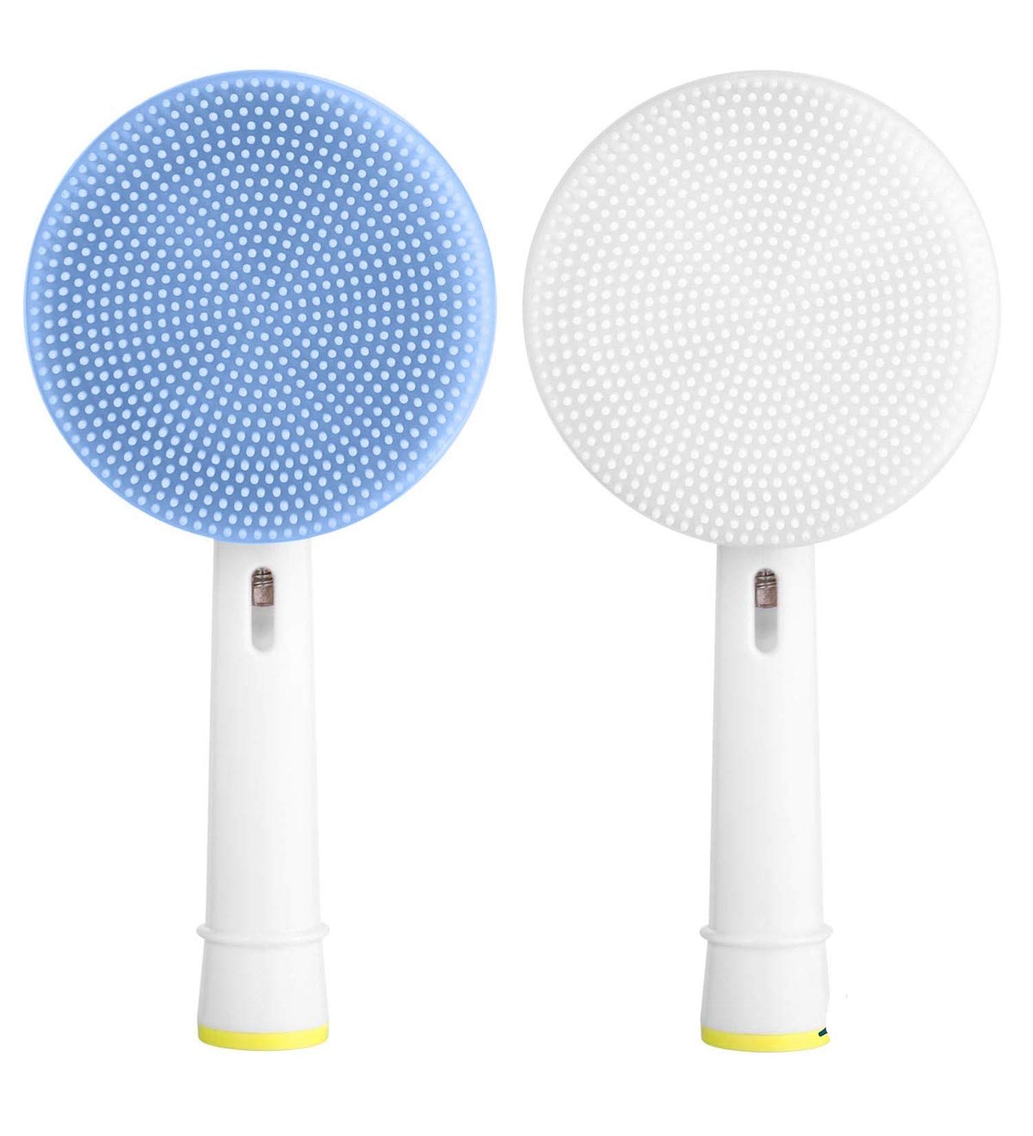 Facial Cleansing Heads for Electric Toothbrushes - 2 Pack (Blue & White) | International Shipping - Buy Online on GoSupps.com