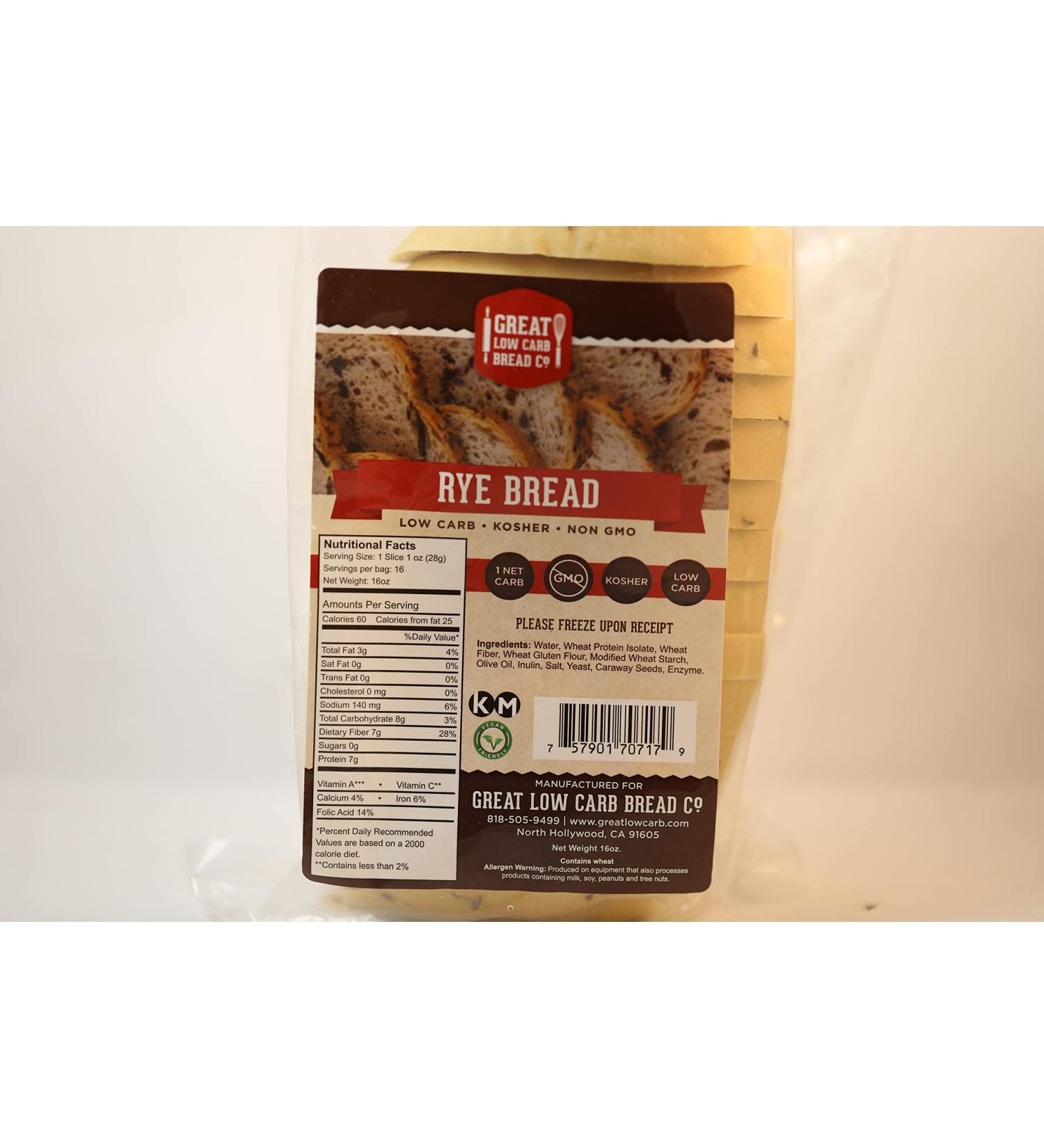 Great Low Carb Rye Bread 2 Loaves - Buy Online on GoSupps.com