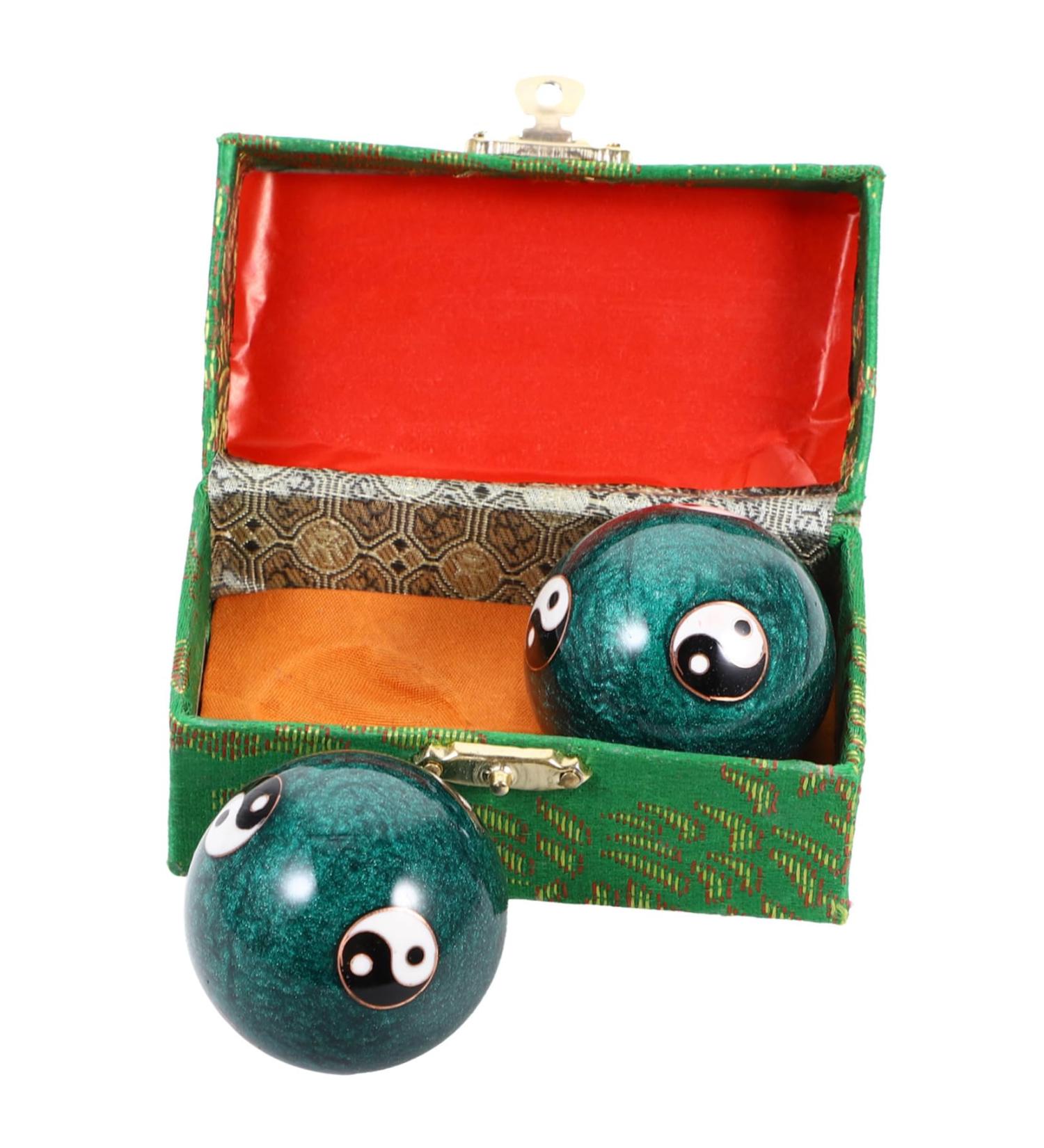 Buy Tovinanna 2-St Health Massage Handballs - Magnetic Baoding Balls Cloisonn Metal Roller Balls for Stress Relief & Wellness - Buy Online on GoSupps.com