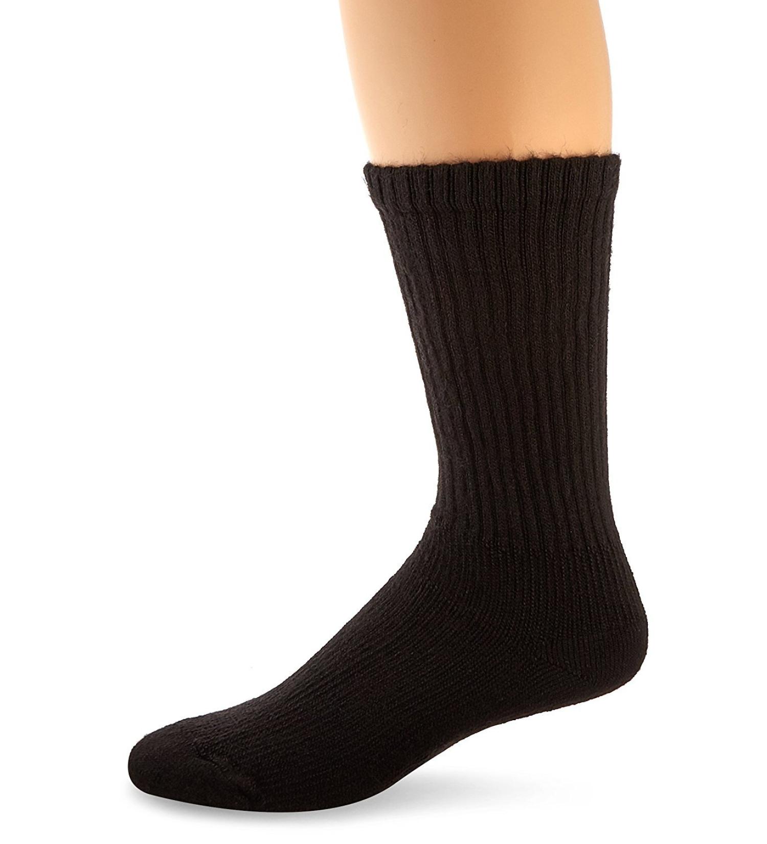 Sensifoot 8-15Mm Crew Socks Black Xlarge