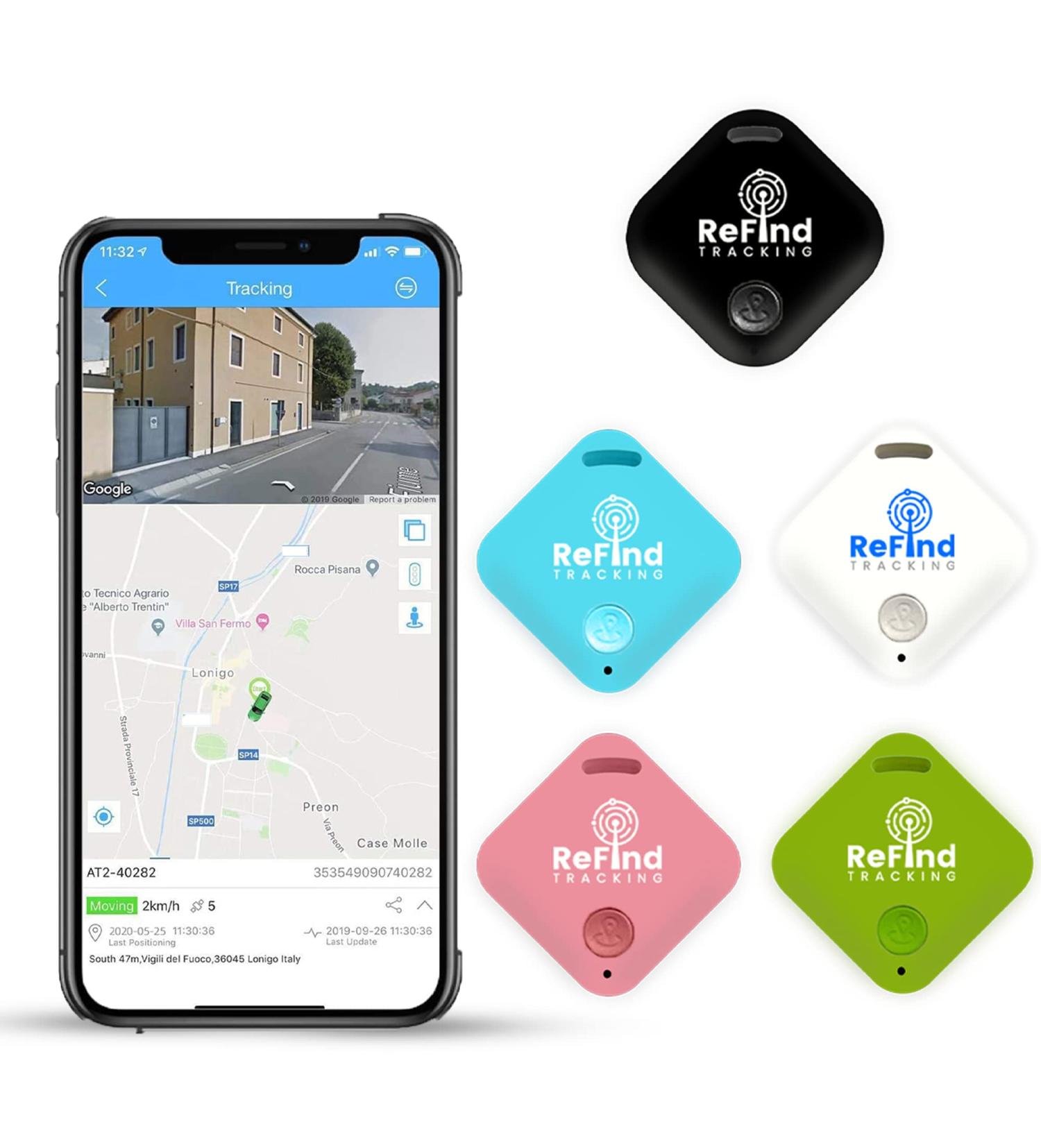 Refind Smart Tracker | Mini GPS Tag - Live Tracking App Bluetooth 5.0 | Key Finder Luggage Tracker Pet Tracker for Dogs & Cats (White) - Buy Online on GoSupps.com