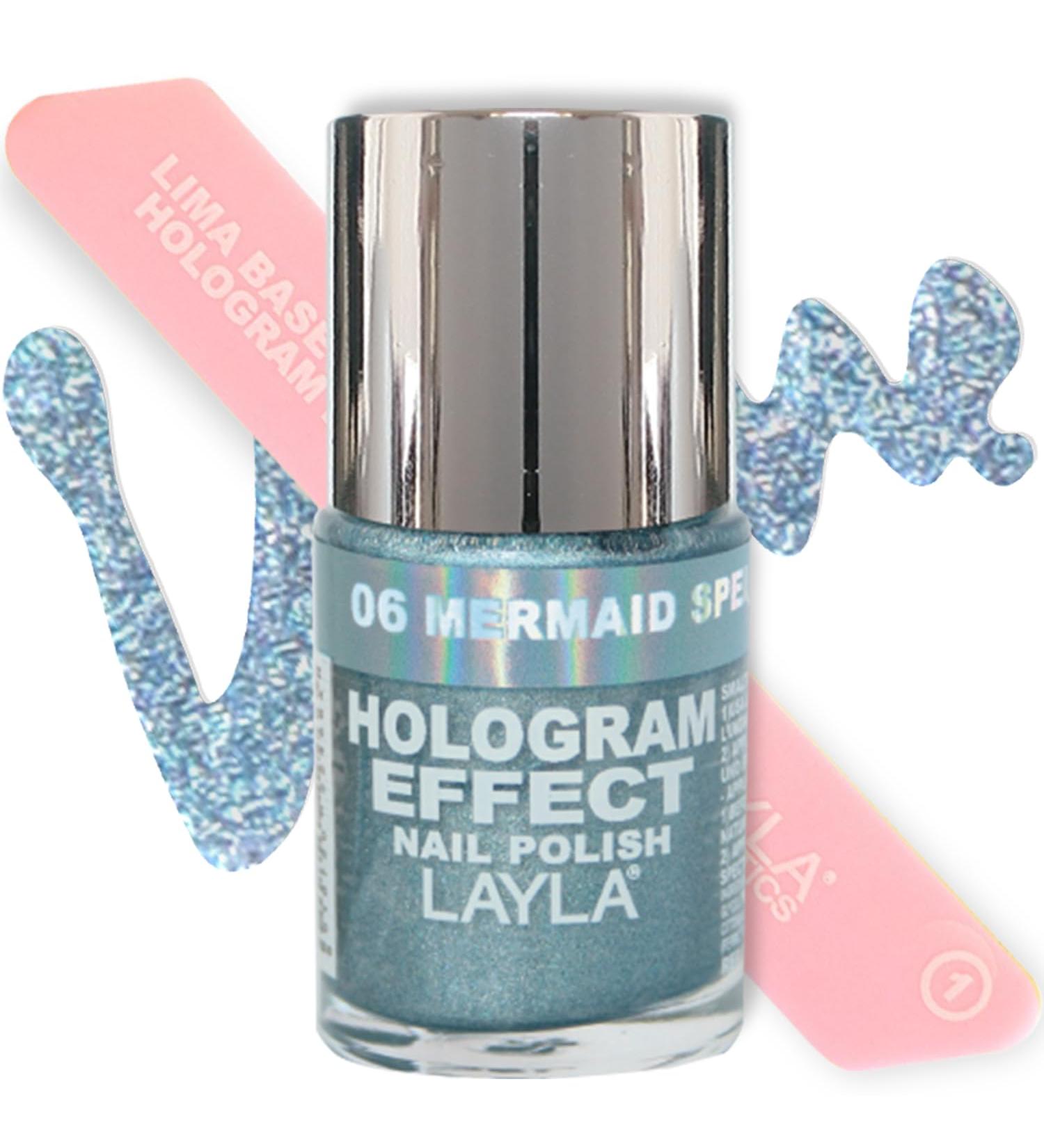 Layla Cosmetics Hologram Effect Nail Polish Mermaid Spell 10ml - Buy Online on GoSupps.com