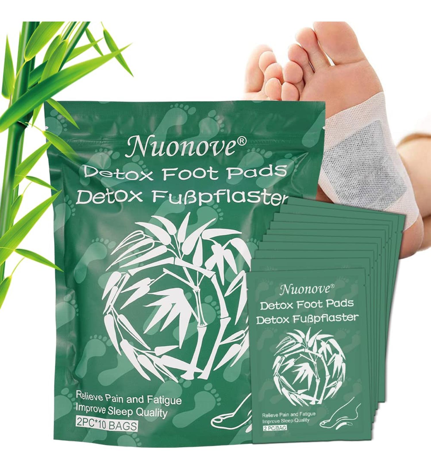 Detox Foot Pads - Vital Bamboo Plasters for Improved Circulation & Sleep | 20 Piece Set - Buy Online on GoSupps.com