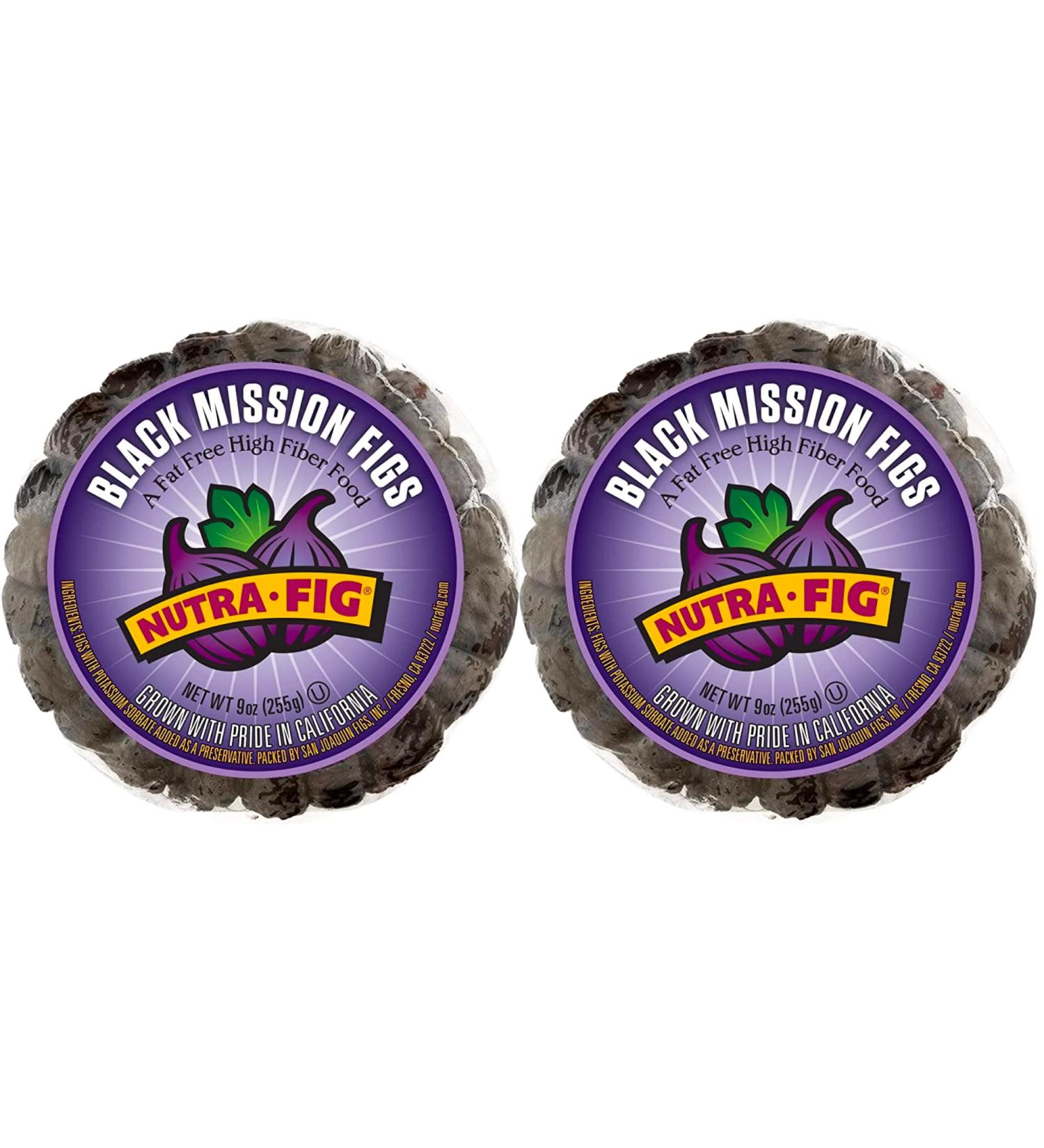 Dried Black Mission Figs - High Fiber, Gluten-Free Snacks from California - 9 Oz Crown Tray (2 Pack) - Buy Online on GoSupps.com