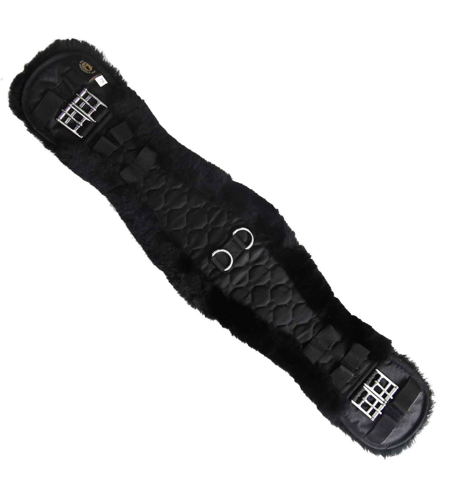 Merauno Lambwolle Konturgurt Saddle Belt | Anatomically Designed Merino Wool Dressage Belt | 80cm Black Brown Anthracite - Slip Resistant Short Belt - Buy Online on GoSupps.com