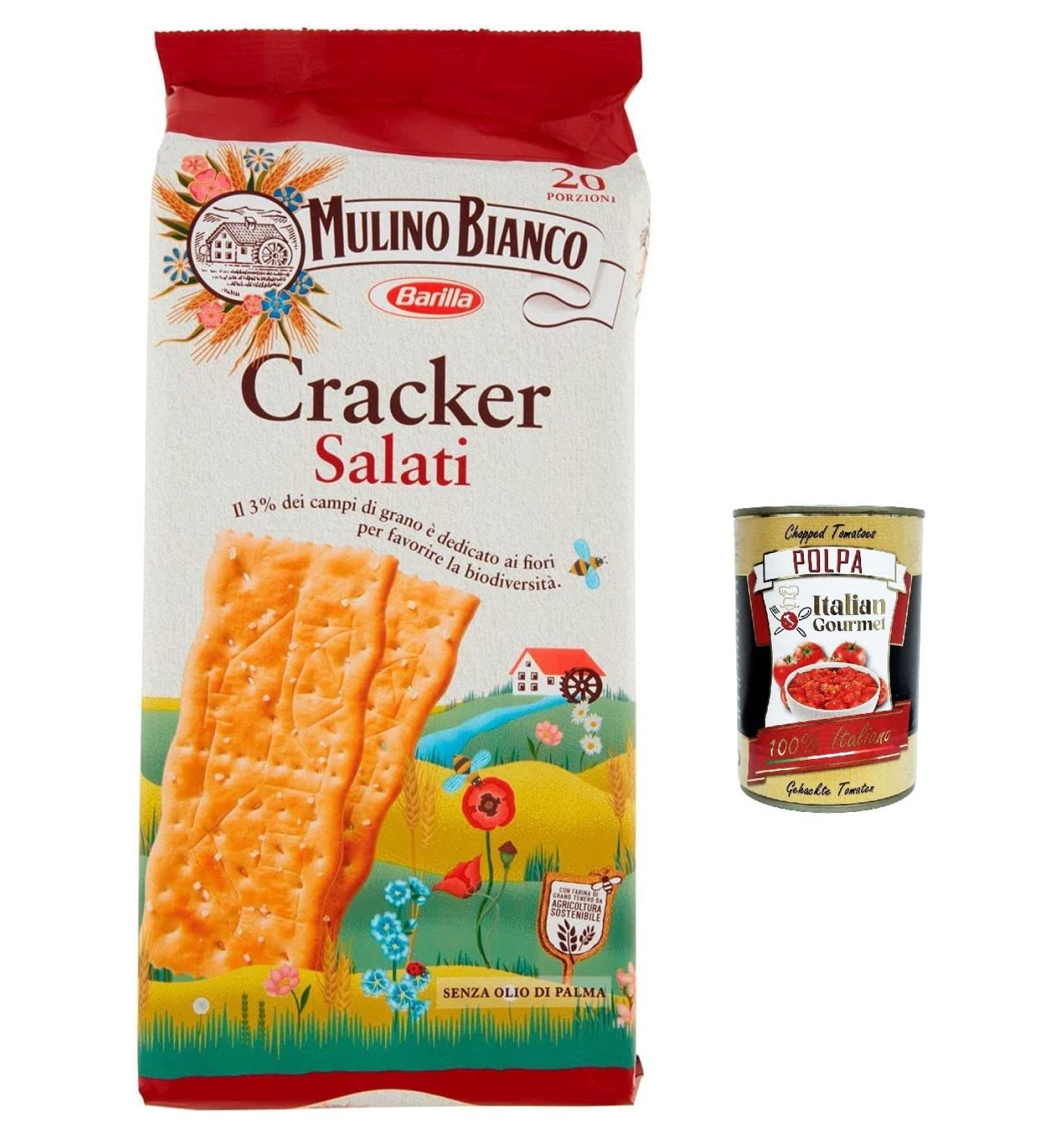  Italian Gourmet E.R. Mulino Bianco Salted Crackers with Sustainable Flour 500g + Polpa Italian Cake 400g (Pack of 12) - Buy Online on GoSupps.com