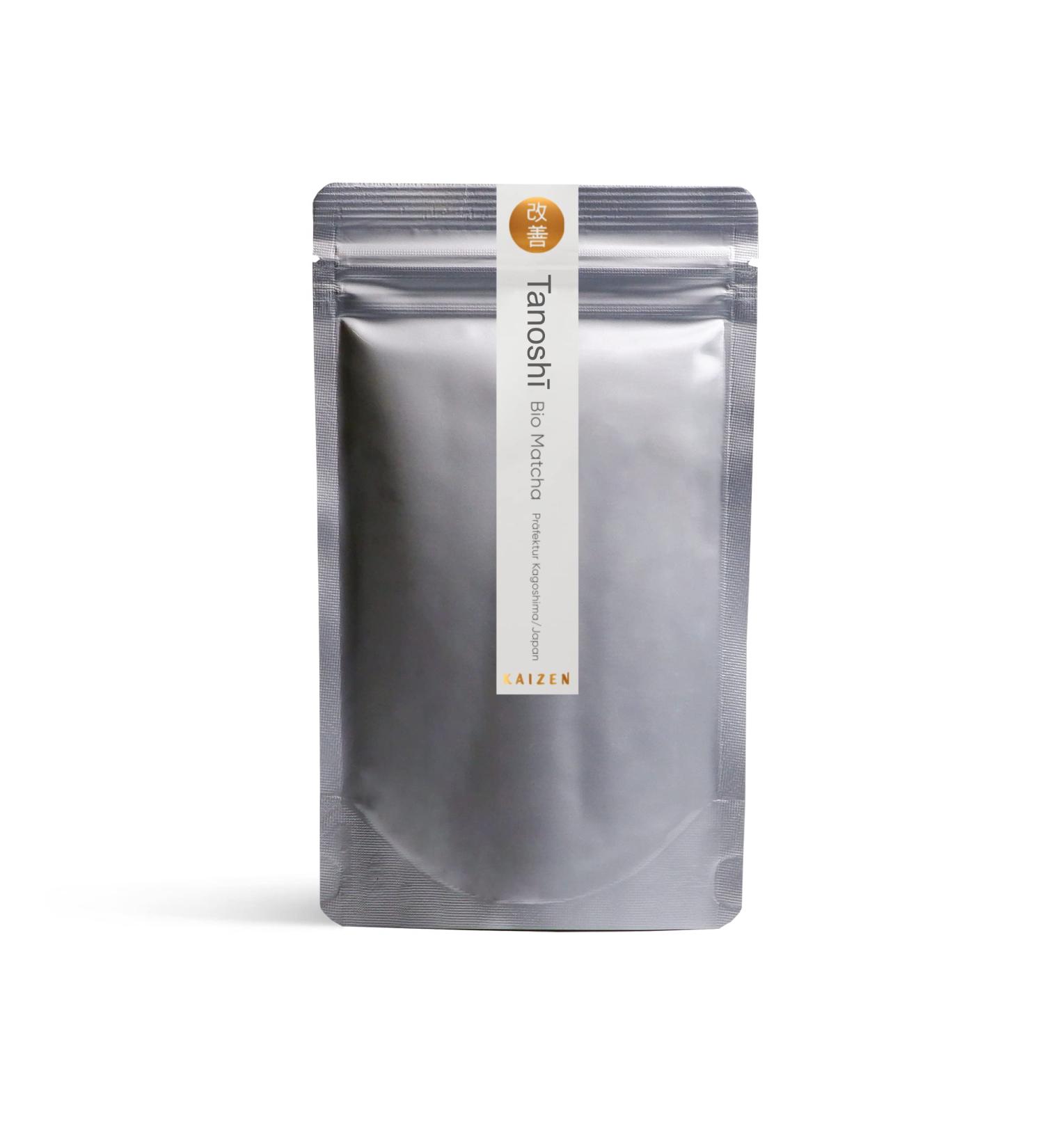  Kaizen Kaizen Tanosh Organic Matcha Tea - Tezumi Contest Grade - 35 Days Shade-Grown - Direct Import from Kagoshima Prefecture/Japan - 80g in a resealable aroma-preserving bag - Buy Online on GoSupps.com