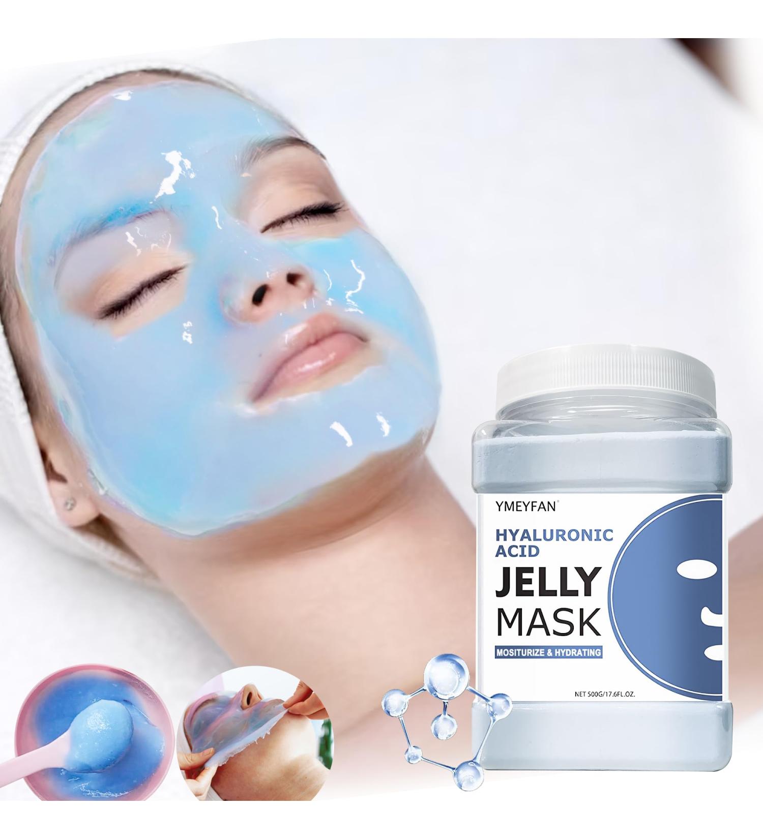 Hydro Jelly Mask Powder for Professional Skincare | Vegan & Hydrating Facial Mask with Hyaluronic Acid - 17.6Fl Oz Paraben & Fragrance Free - Buy Online on GoSupps.com