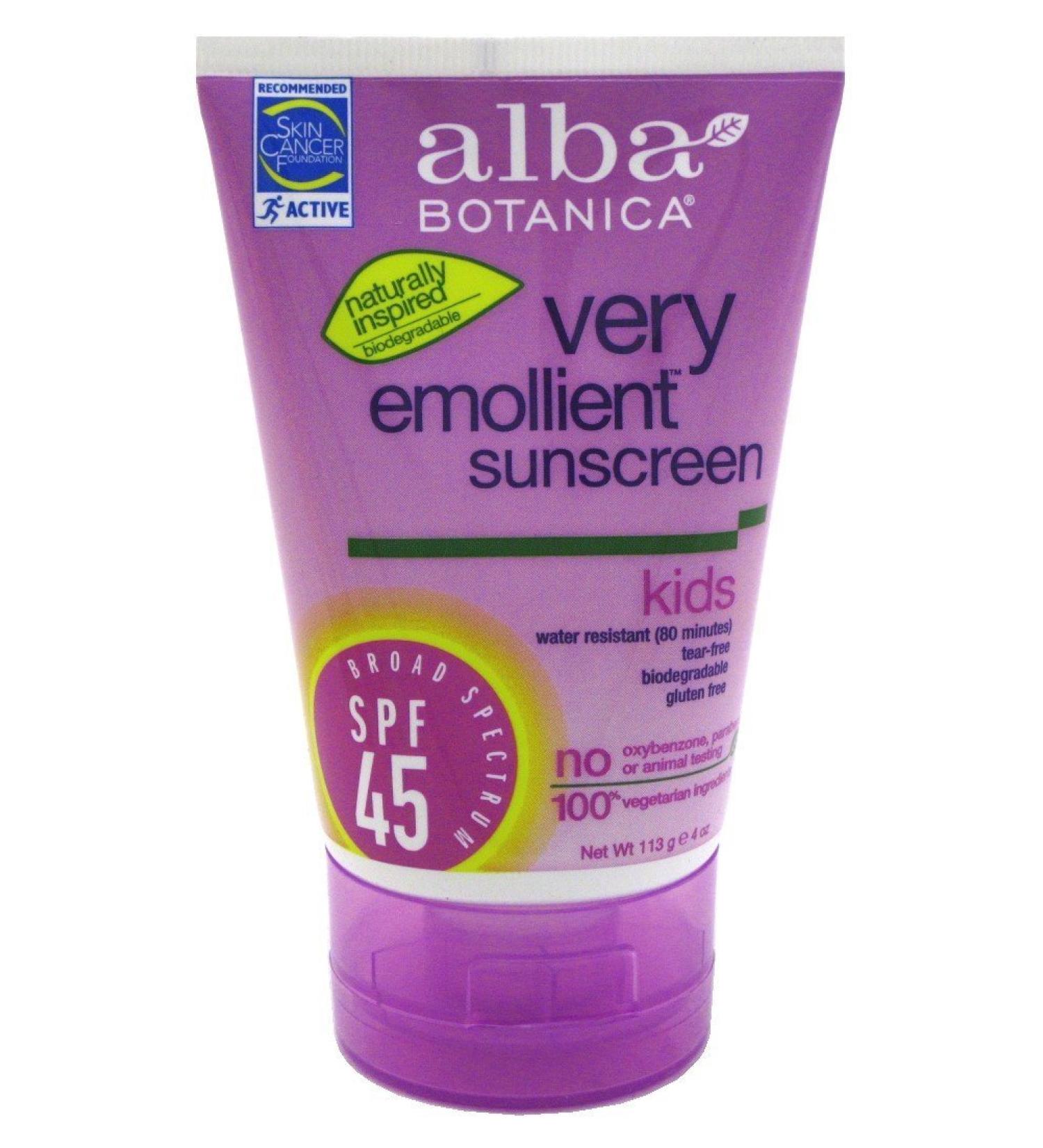 Alba Botanica Spf#45 Sunscreen Kids 4 Ounce Tube (118ml) (6 Pack)