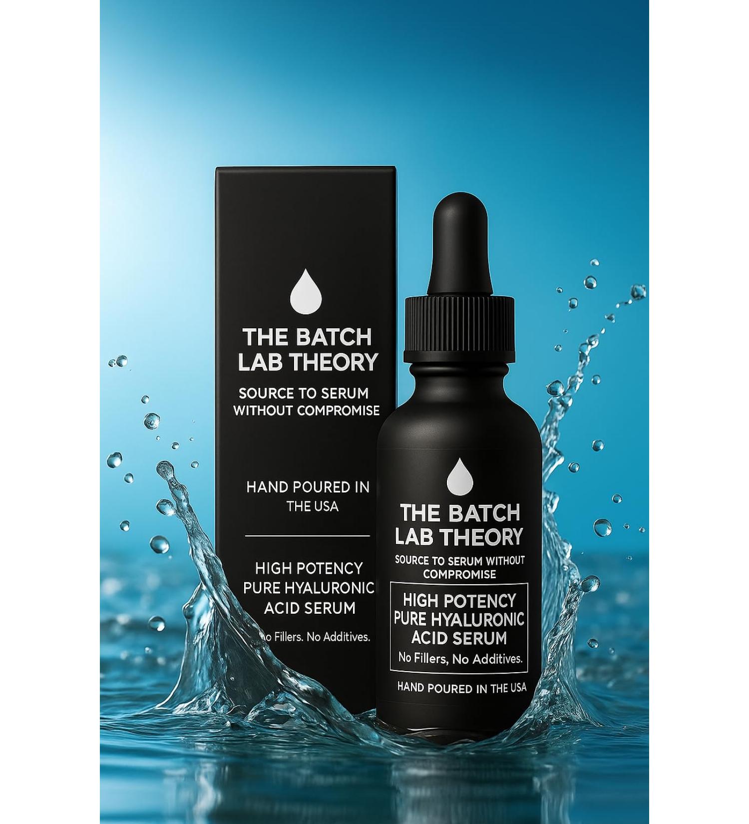 High Potency Pure Hyaluronic Acid Serum - Intense Hydration Moisture Non greasy - Lightweight Fast-Absorbing Formula for Daily Skin Care